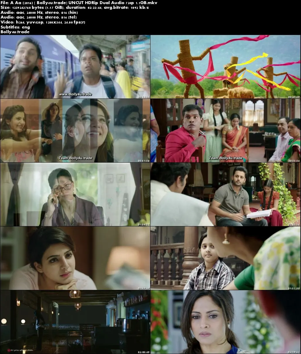 A Aa 2016 HDRip UNCUT Hindi Dual Audio 720p ESub Download