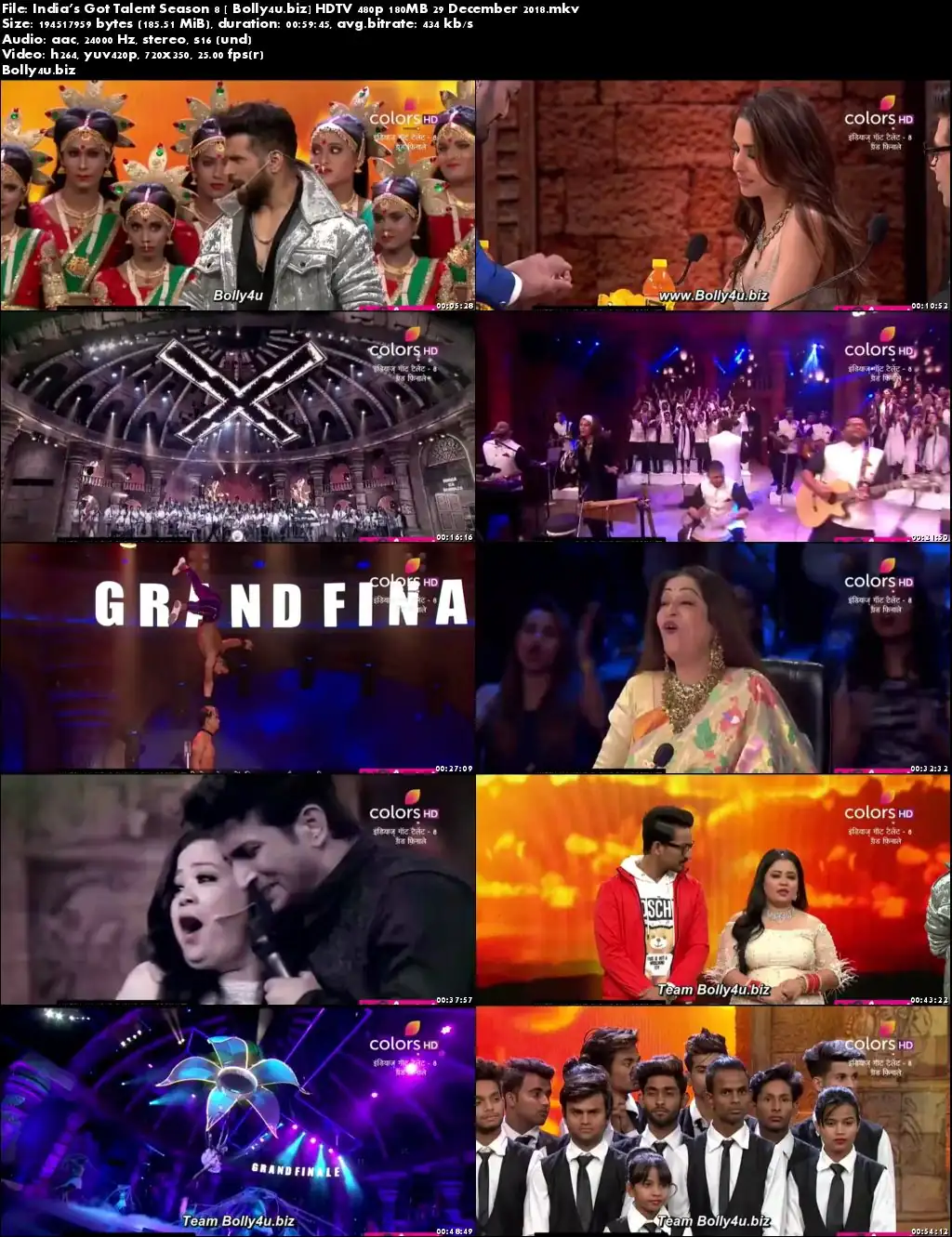 Indias Got Talent Season 8 HDTV 480p 180MB 29 December 2018 Download Indias Got Talent Season 8 HDTV 480p 180MB 29 December 2018 Download