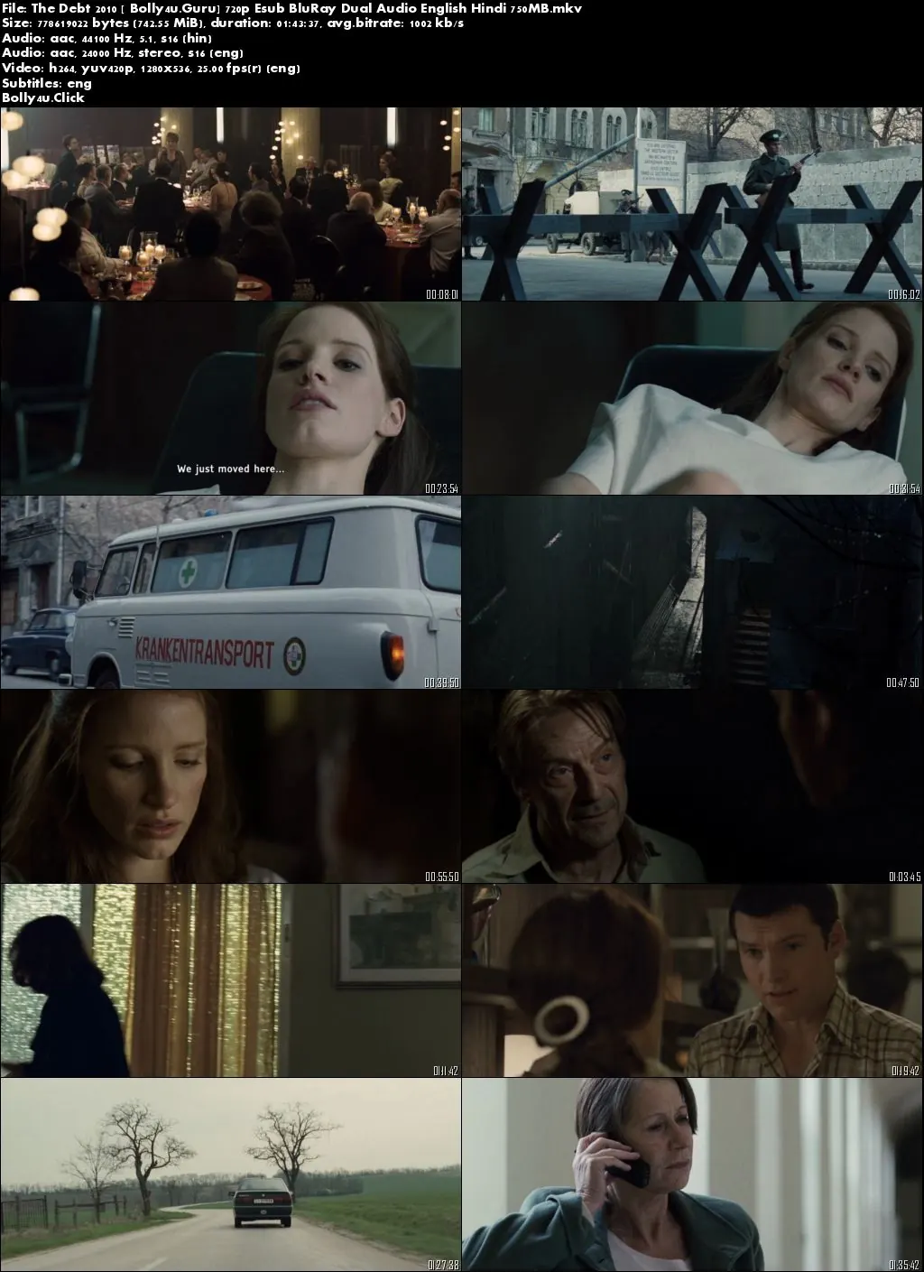 The Debt 2010 BRRip 300Mb Hindi Dual Audio 480p Download The Debt 2010 BRRip 300Mb Hindi Dual Audio 480p Download
