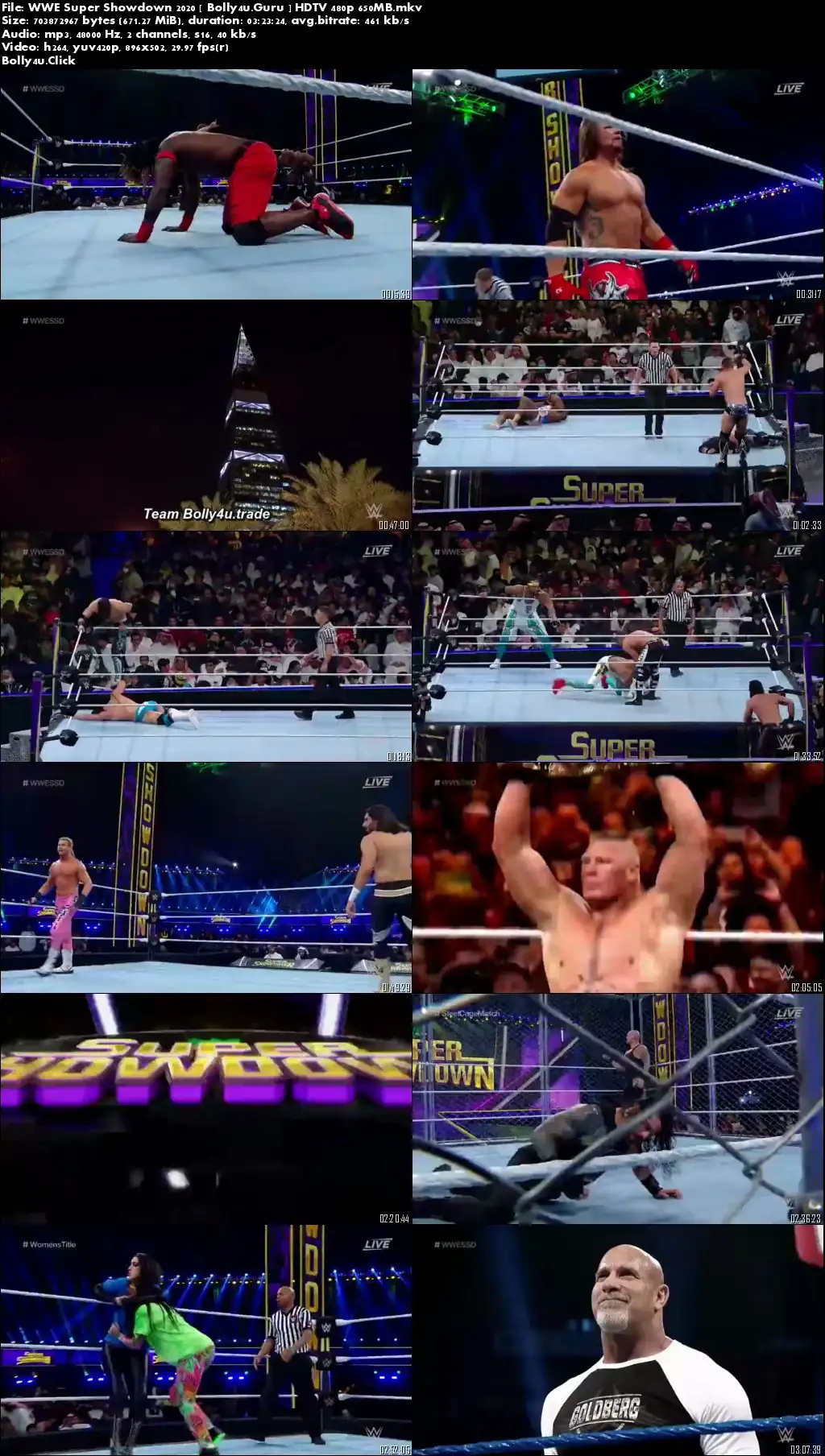 WWE Super Showdown 2020 WEB-DL 650Mb 480p PPV 27 February 2020 Download