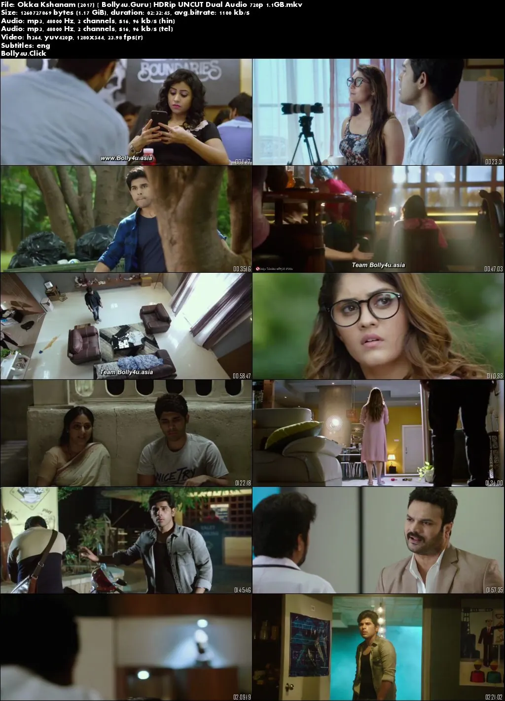 Okka Kshanam 2017 HDRip 500MB UNCUT Hindi Dual Audio 480p Download