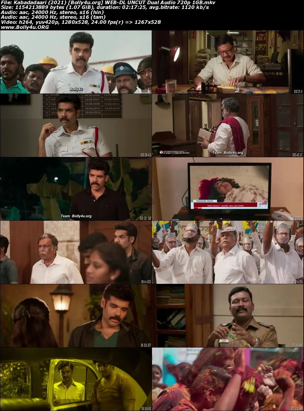 Kabadadaari 2021 WEB-DL UNCUT Hindi Dual Audio ORG Full Movie Download 720p  480p