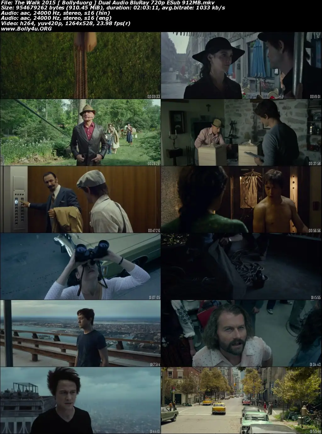 The Walk 2015 BluRay 900MB Hindi Dual Audio 720p Download