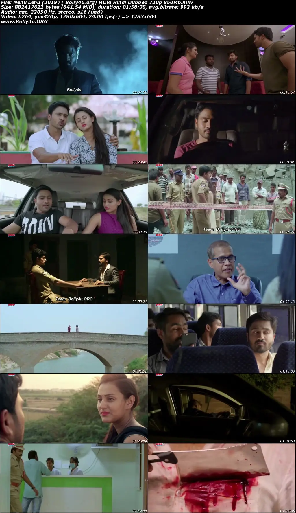 Nenu Lenu 2019 HDRip 850Mb Hindi Dubbed 720p Download
