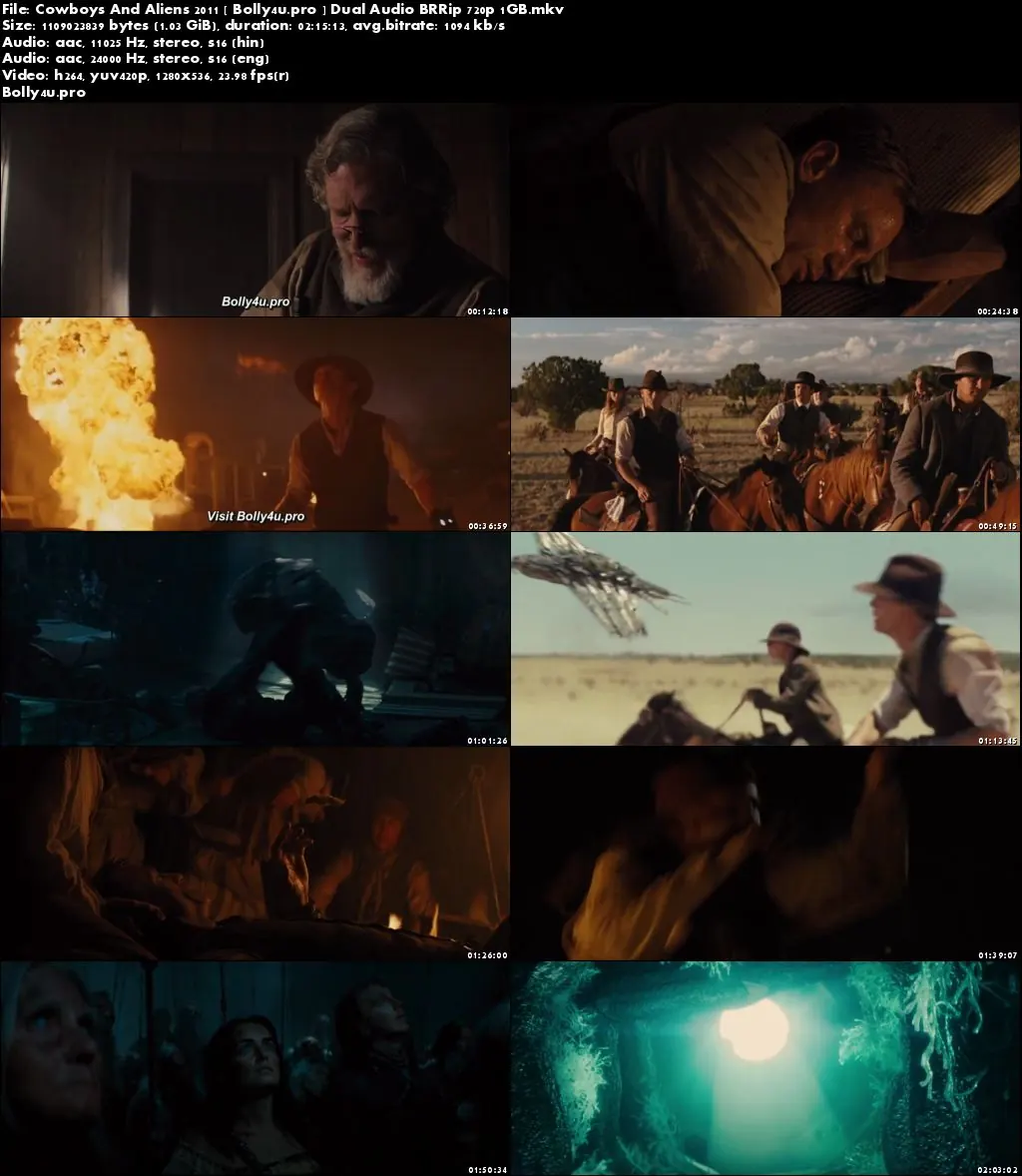 Cowboys And Aliens 2011 BluRay 400Mb Extended Hindi Dual Audio 480p Download