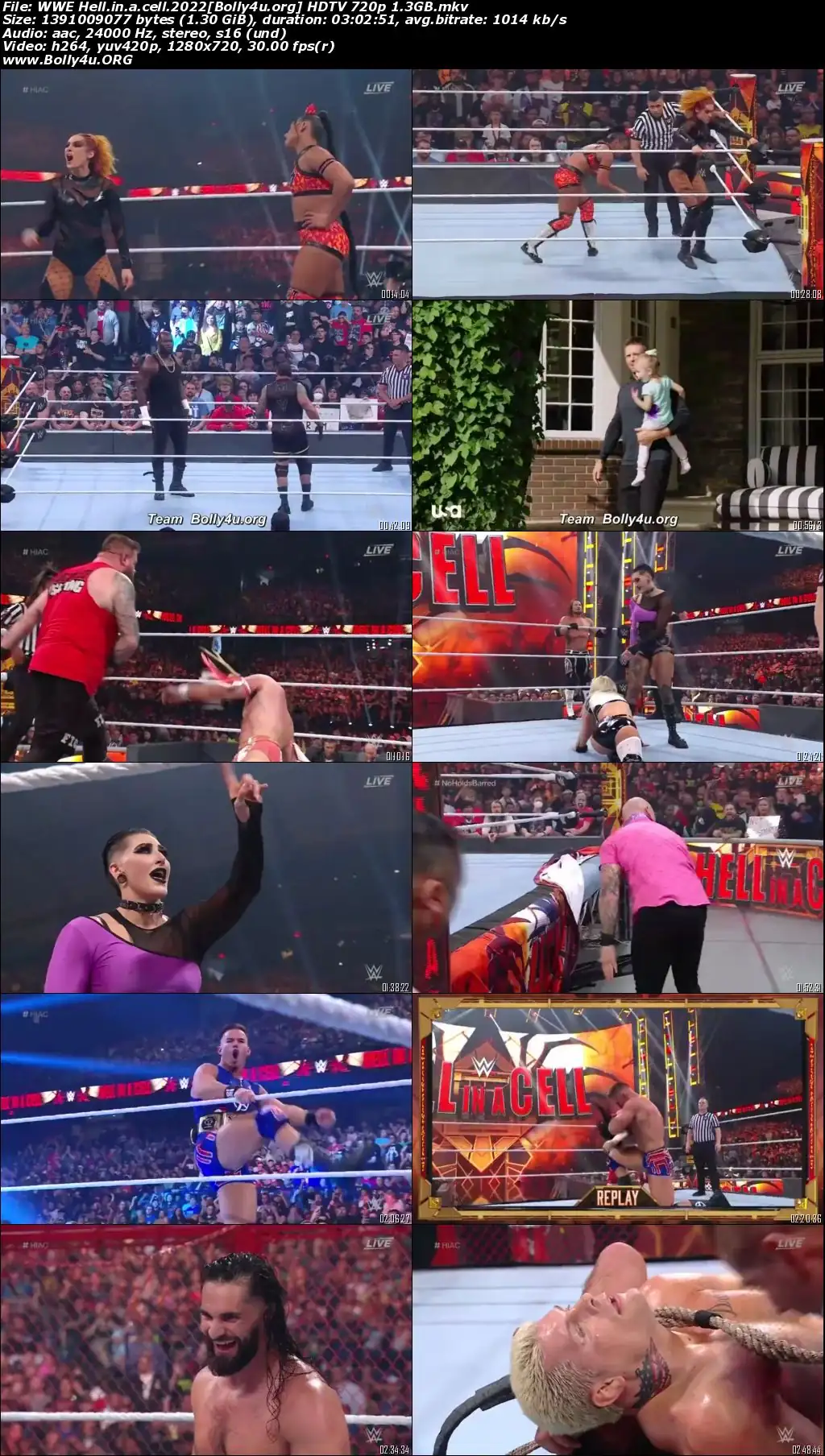 WWE Hell in A Cell 2022 HDTV 1.2GB PPV 720p 480p Download