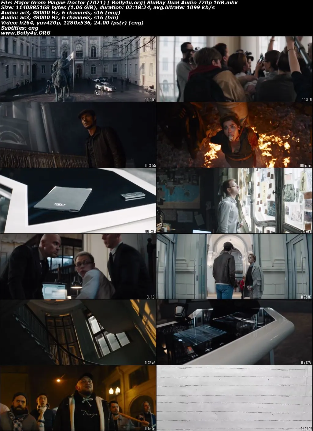 Major Grom Plague Doctor 2021 WEB-DL 1GB Hindi Dual Audio ORG 720p Download