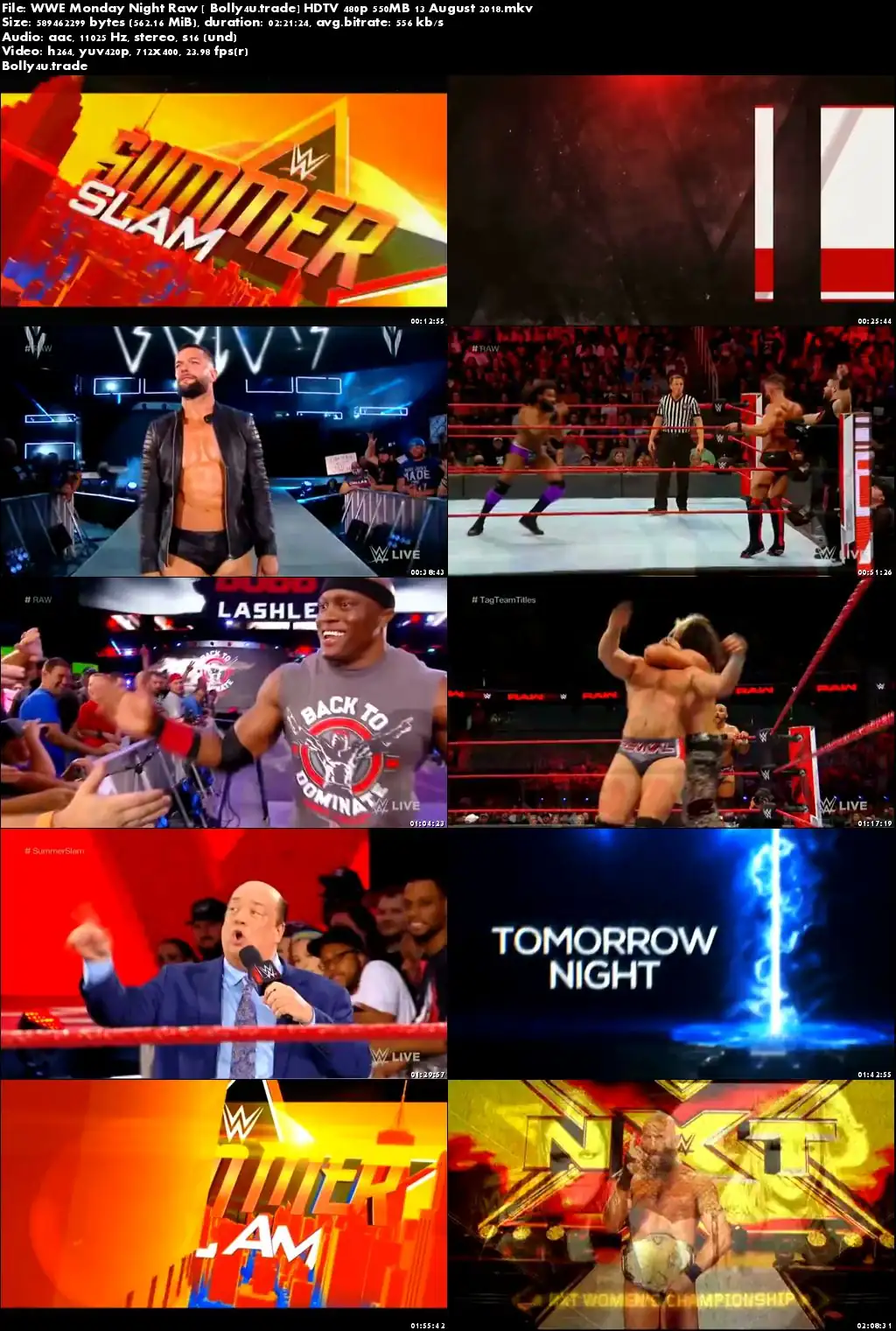 WWE Monday Night Raw HDTV 480p 550MB 13 August 2018 Download WWE Monday Night Raw HDTV 480p 550MB 13 August 2018 Download