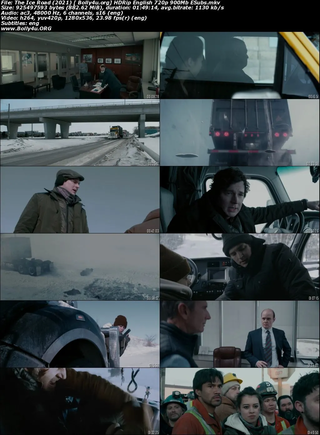 The Ice Road 2021 HDRip 350Mb English 480p ESub Download The Ice Road 2021 HDRip 350Mb English 480p ESub Download
