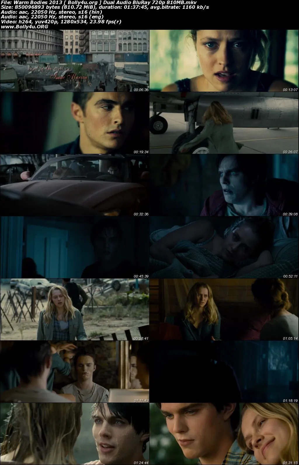 Warm Bodies 2013 BluRay 800MB Hindi Dual Audio 720p Download Warm Bodies 2013 BluRay 800MB Hindi Dual Audio 720p Download