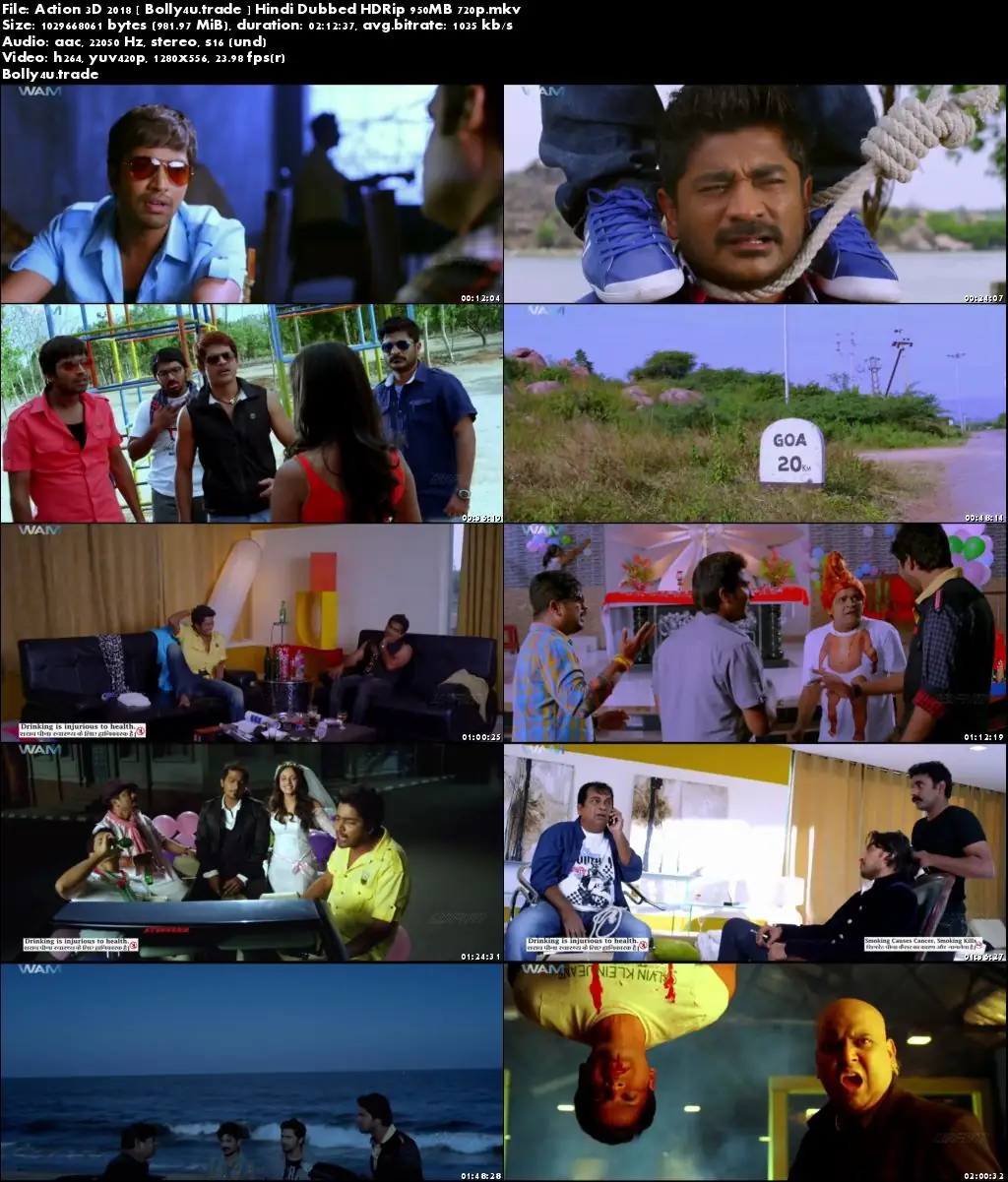 Action 3D 2018 HDRip 350MB Hindi Dubbed 480p Download