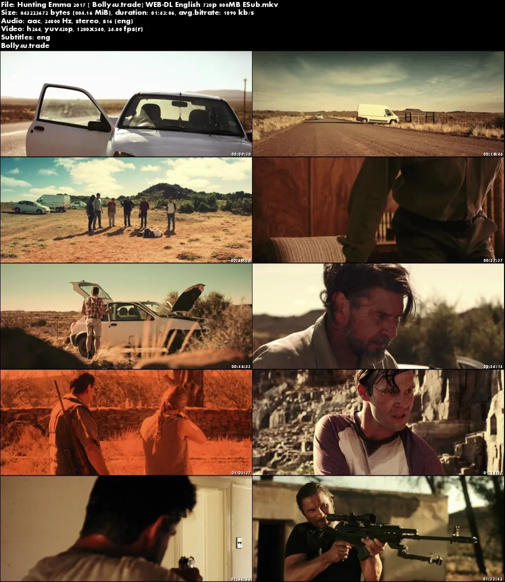 Hunting Emma 2017 WEB-DL 800Mb Full English Movie Download 720p ESub
