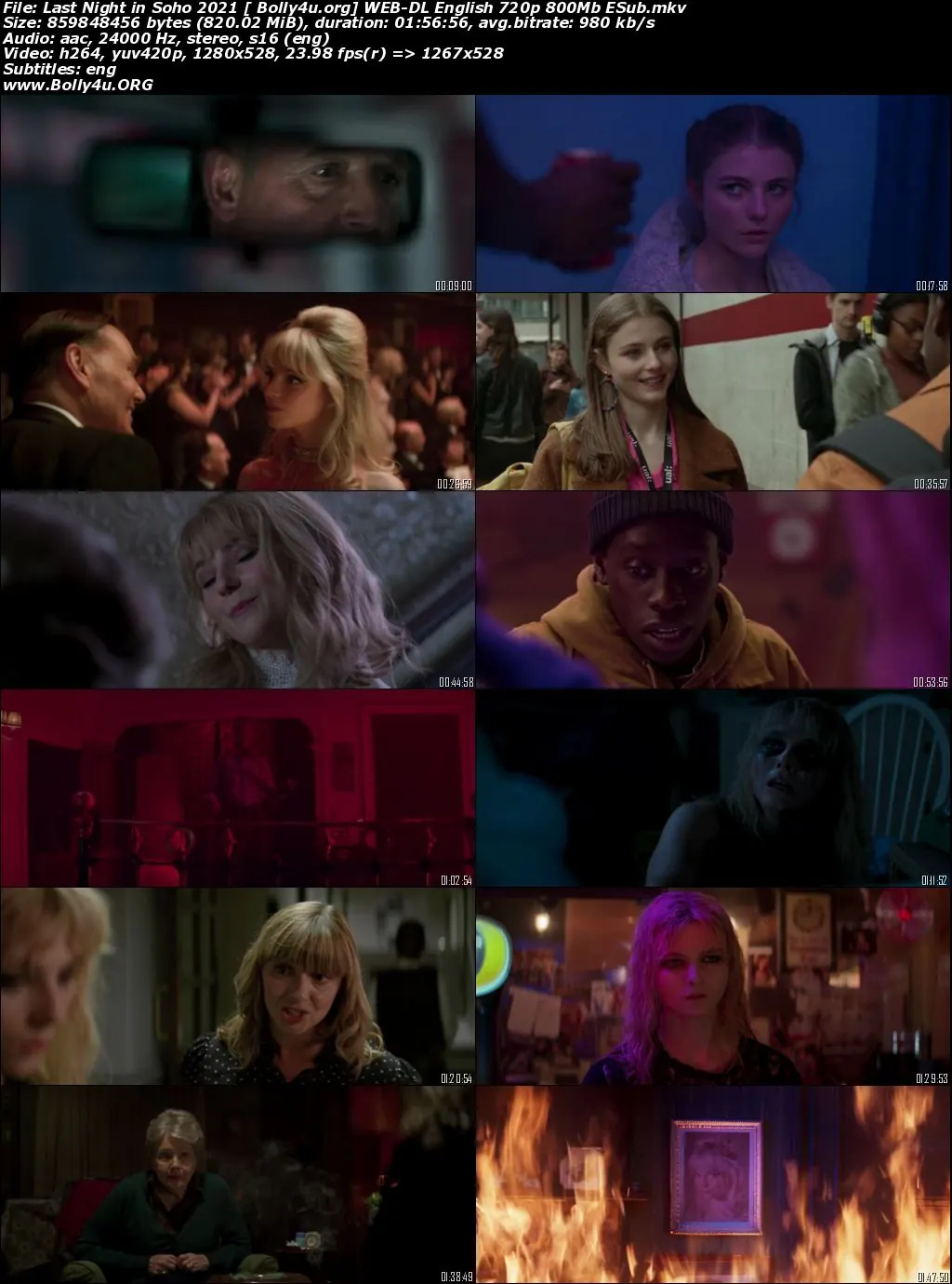 Last Night in Soho 2021 WEB-DL 800MB English 720p ESub Download Last Night in Soho 2021 WEB-DL 800MB English 720p ESub Download