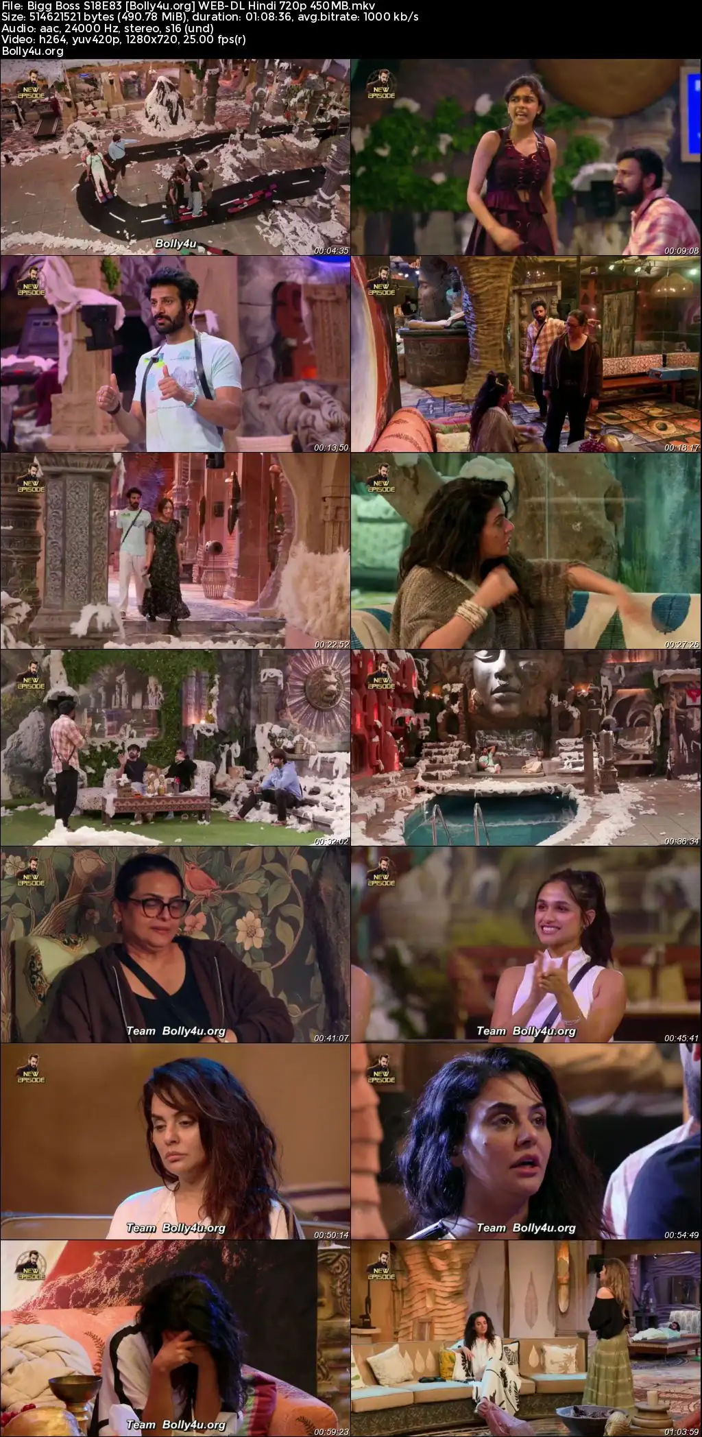 Bigg Boss 2024 WEB-DL Hindi S18E83 Download 720p  480p