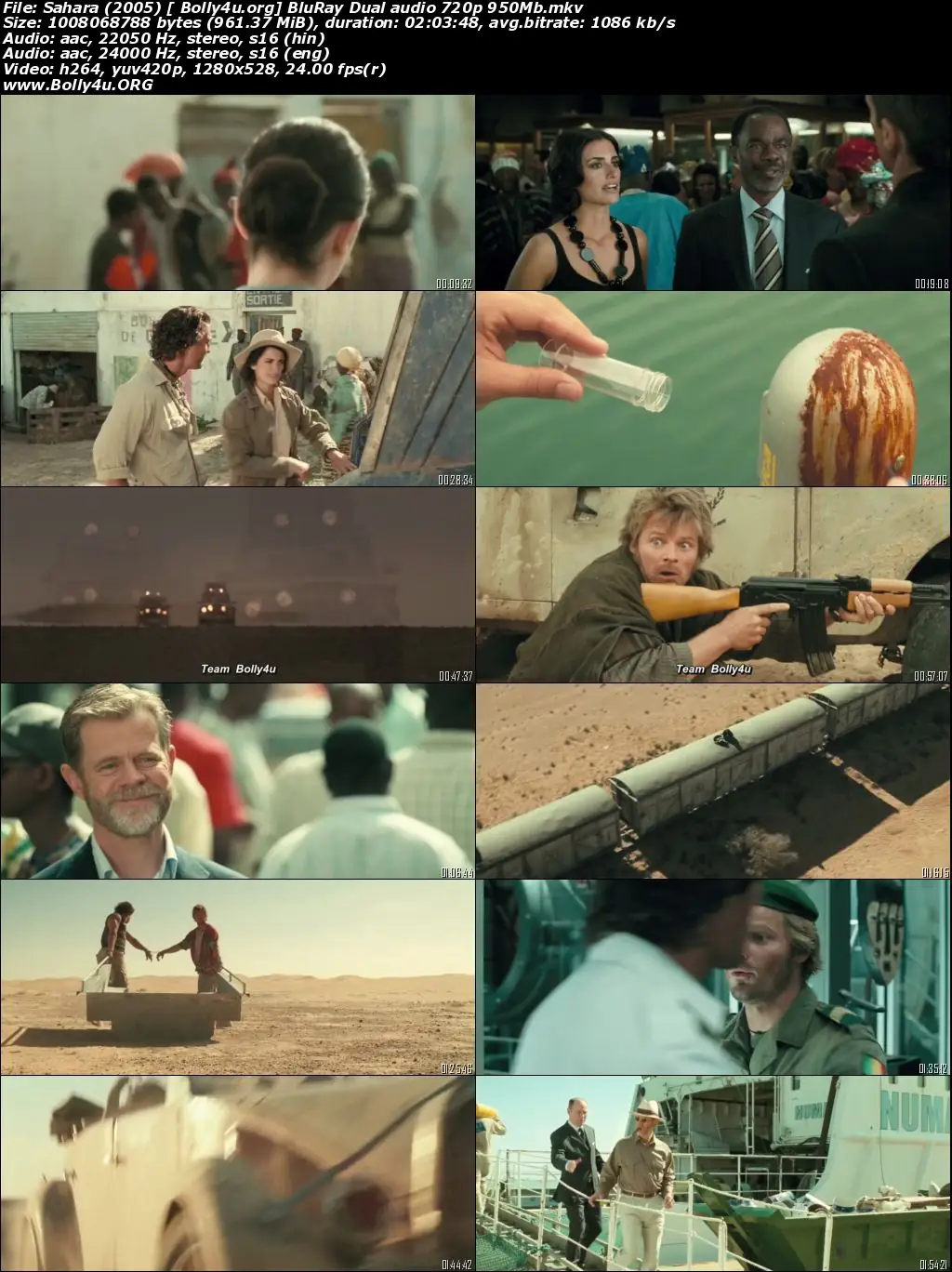 Sahara 2005 BluRay 400Mb Hindi Dual Audio 480p Download