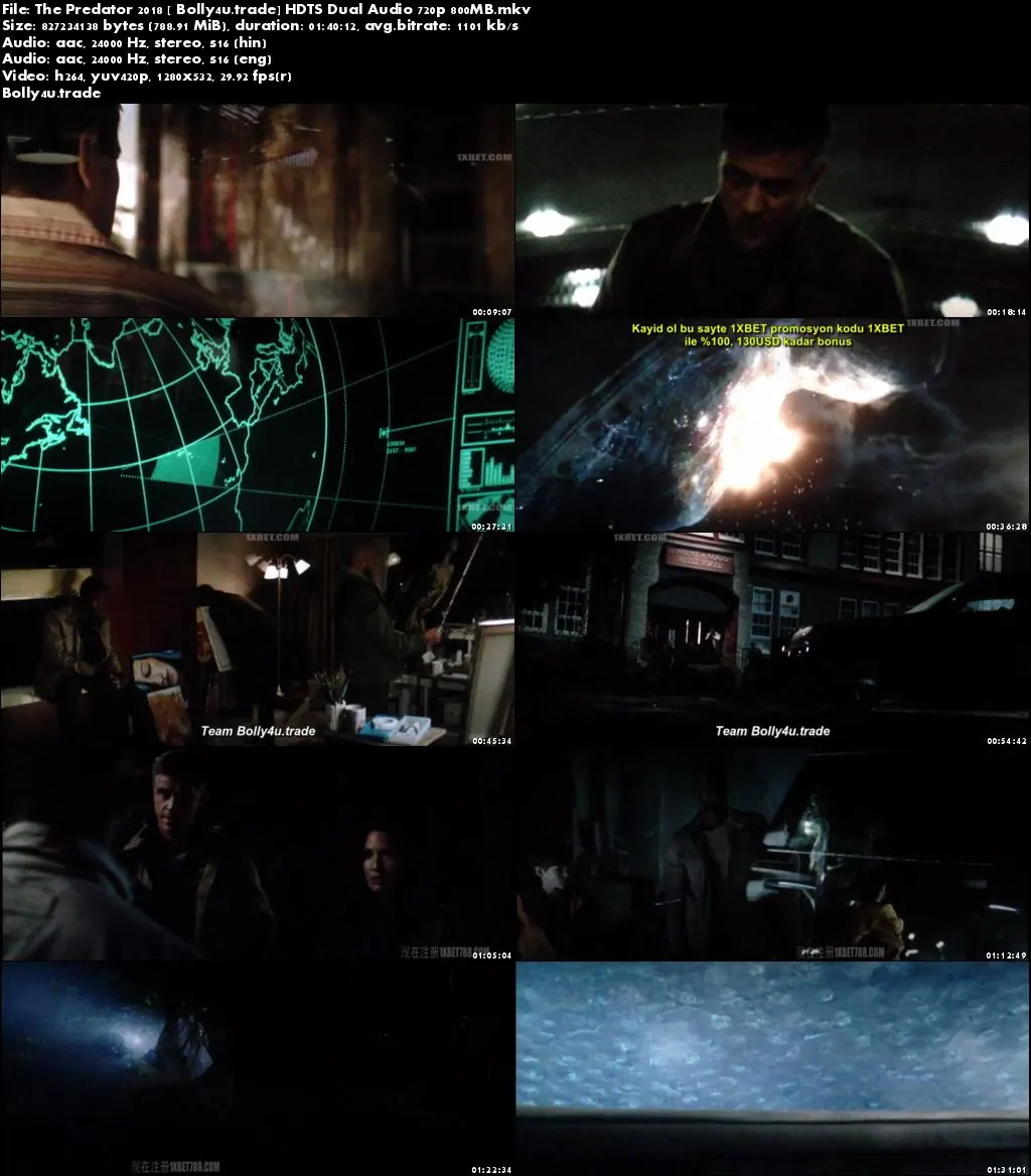 The Predator 2018 HDTS 800Mb Hindi Dual Audio 720p Download