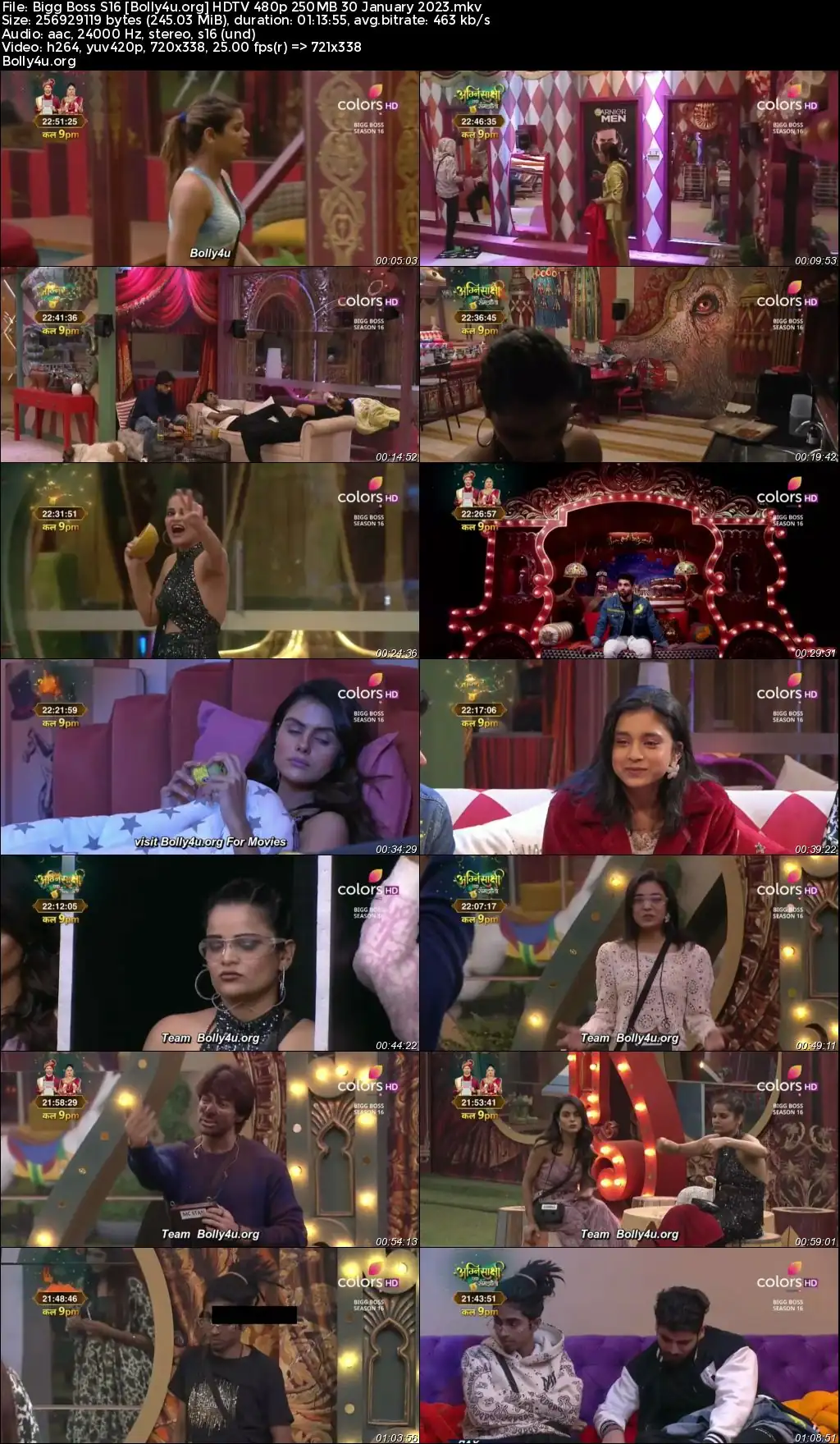 Bigg Boss S16 HDTV 480p 250MB 30 January 2023 Download