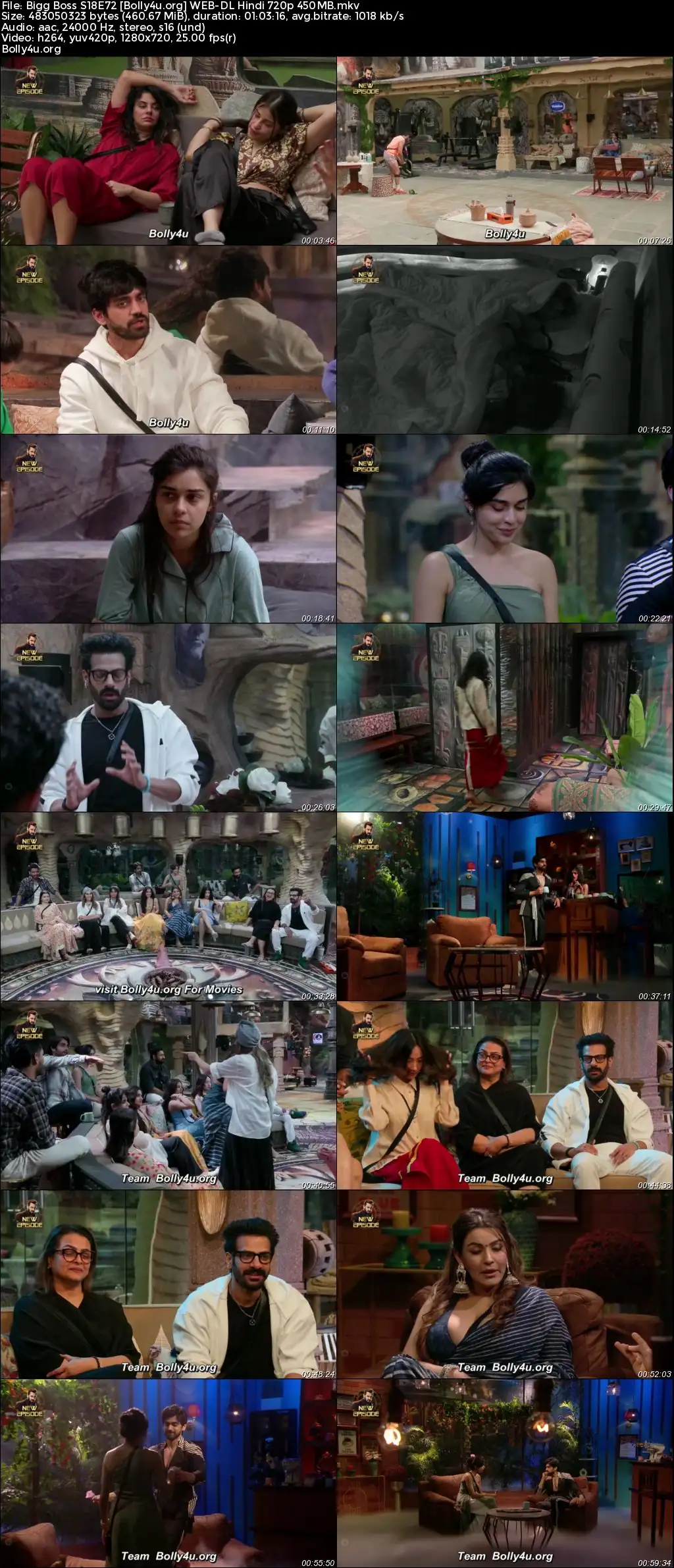 Bigg Boss 2024 WEB-DL Hindi S18E72 Download 720p  480p