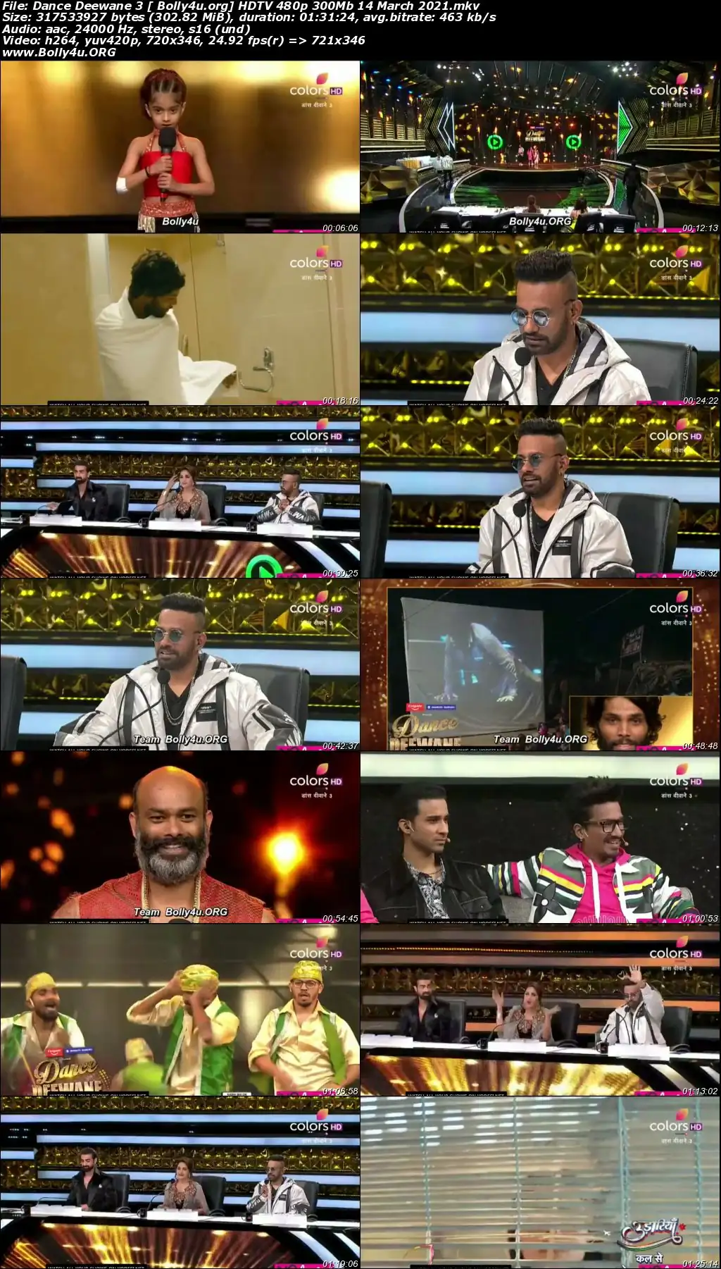 Dance Deewane 3 HDTV 480p 300Mb 14 March 2021 Download