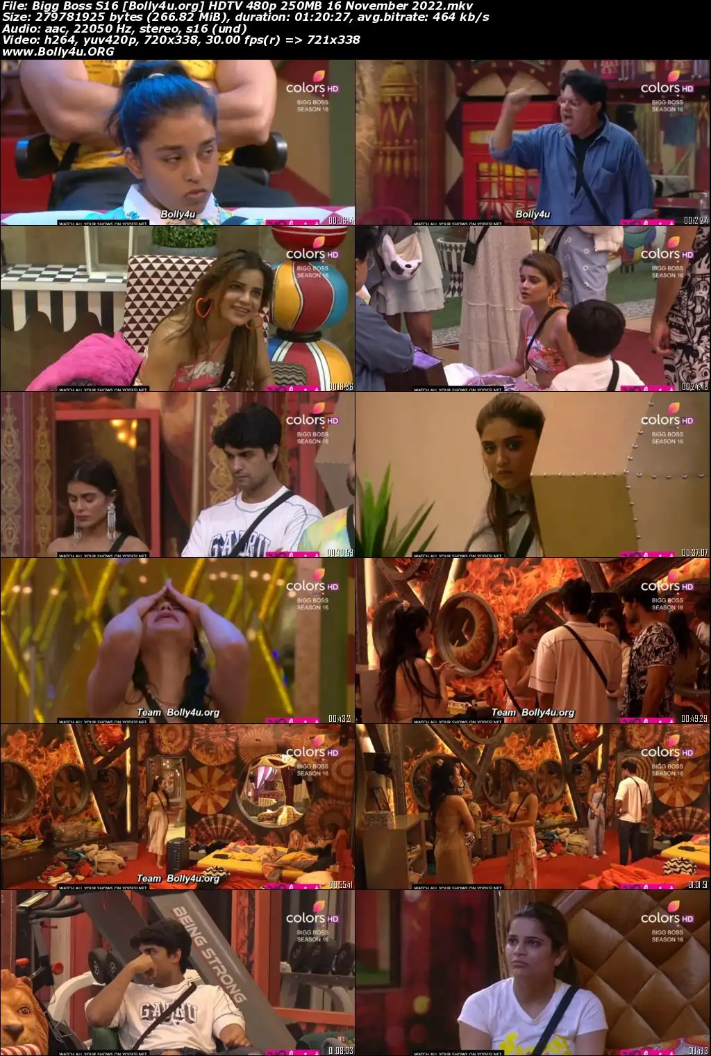 Bigg Boss S16 HDTV 480p 250MB 16 November 2022 Download