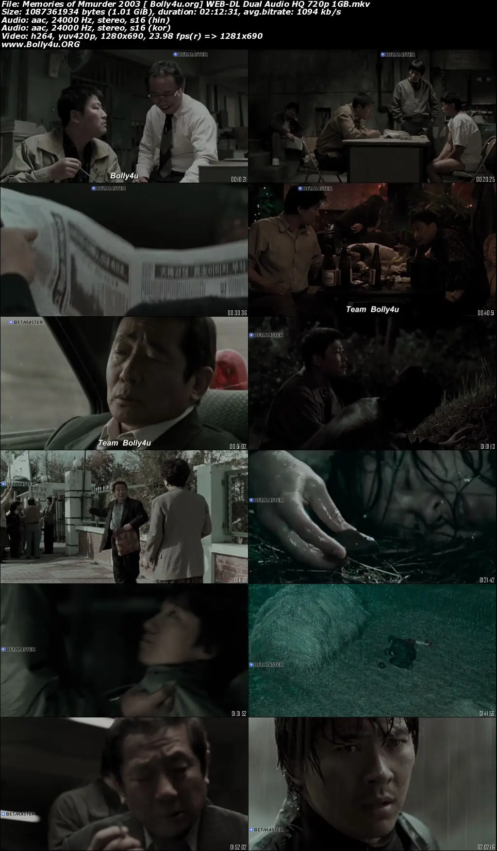 Memories of Murder 2003 WEB-DL 400MB Hindi HQ Dual Audio 480p Download
