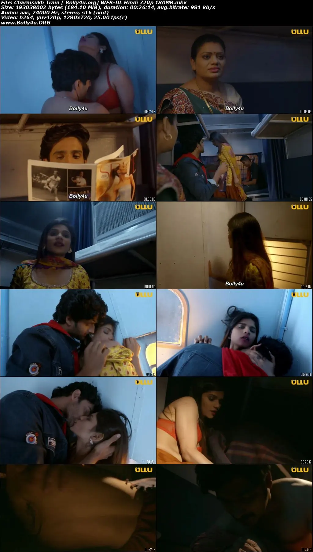 Charmsukh Train 2021 WEB-DL 180Mb Hindi ULLU 720p Download