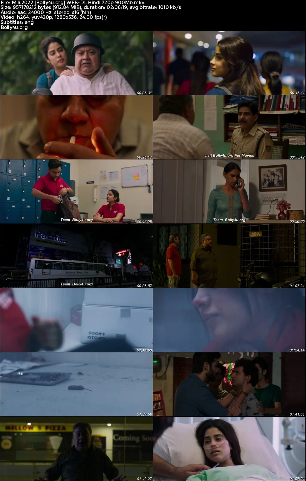 Mili 2022 WEB-DL Hindi Full Movie Download 720p  480p