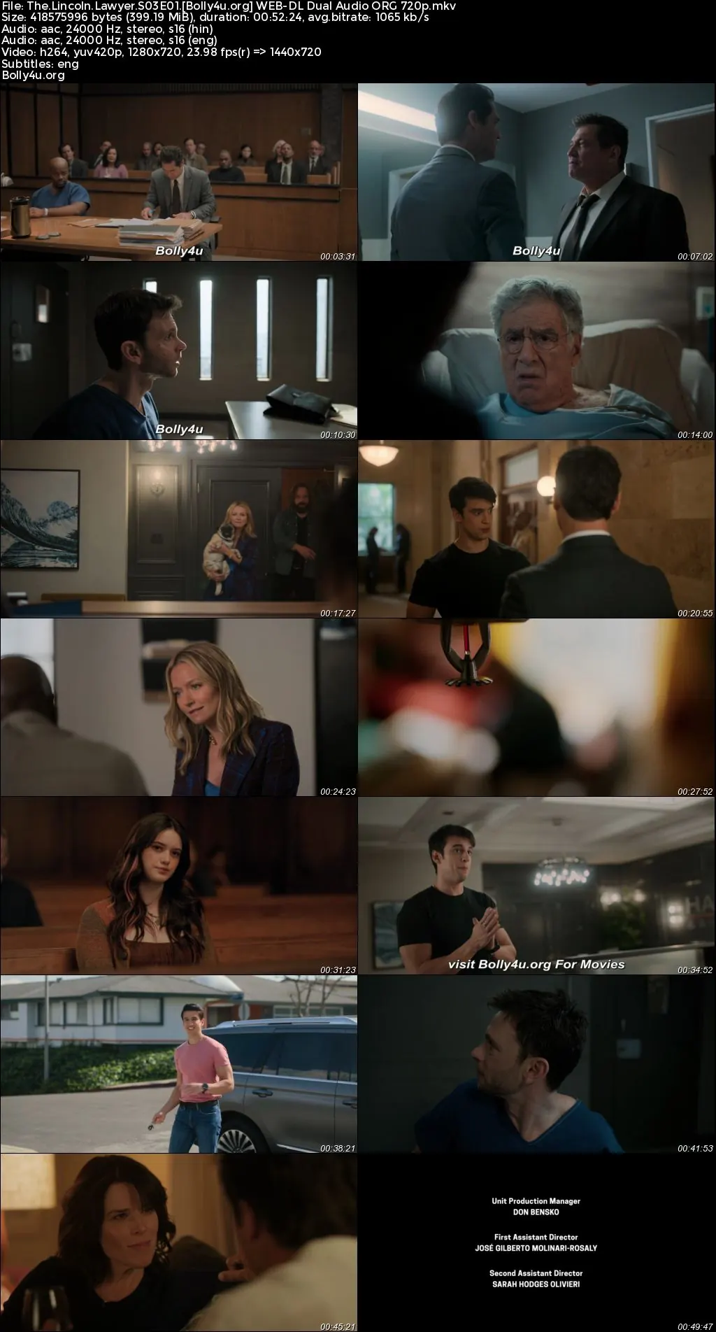 The Lincoln Lawyer 2024 WEB-DL Hindi Dual Audio ORG S01 Complete Download 720p  480p