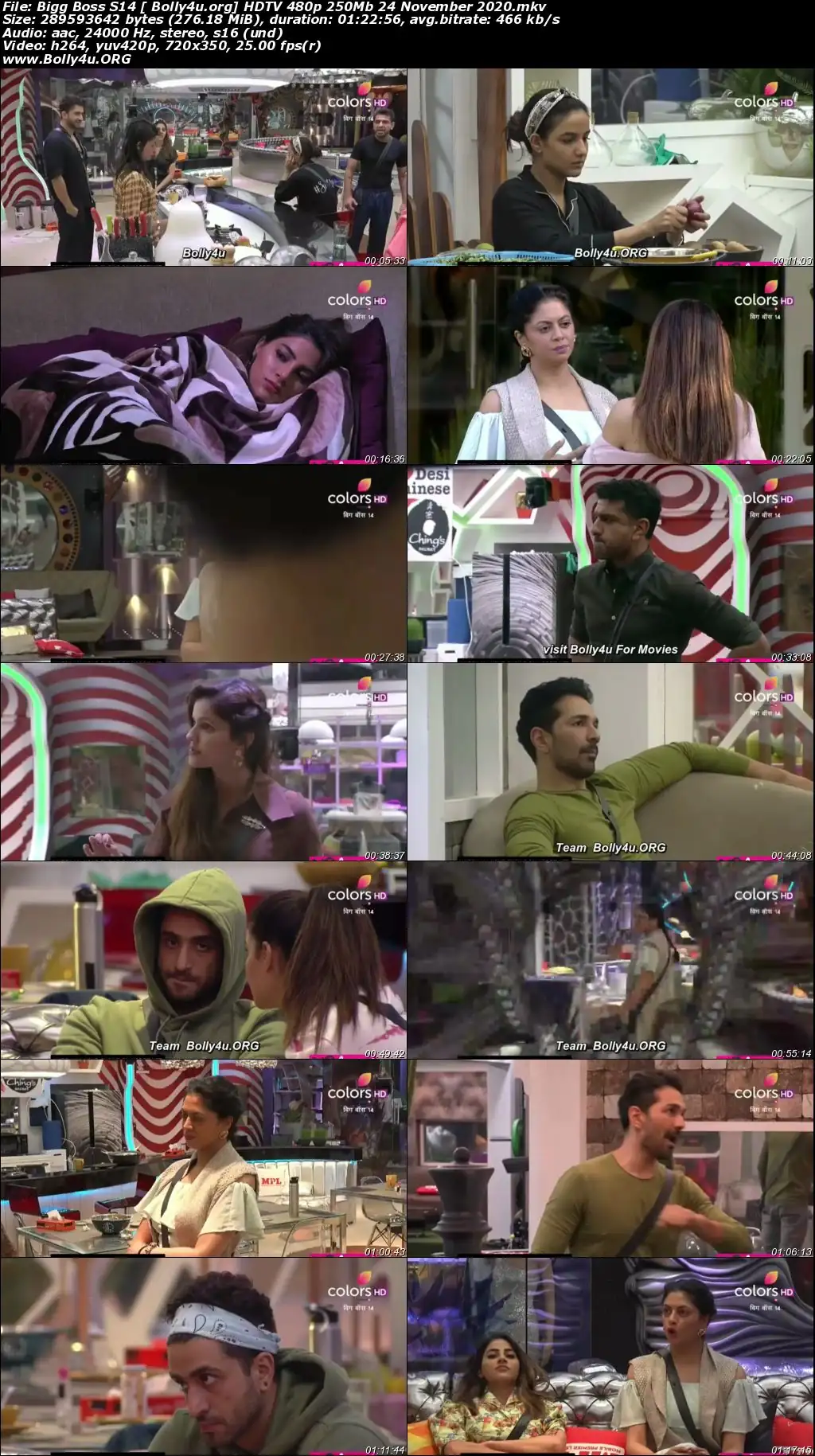 Bigg Boss S14 HDTV 480p 250Mb 24 November 2020 Download
