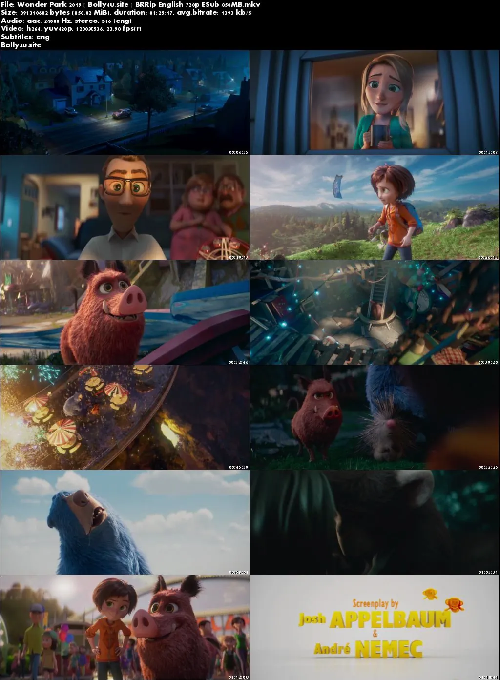 Wonder Park 2019 BRRip 250MB English 480p ESub Download Wonder Park 2019 BRRip 250MB English 480p ESub Download