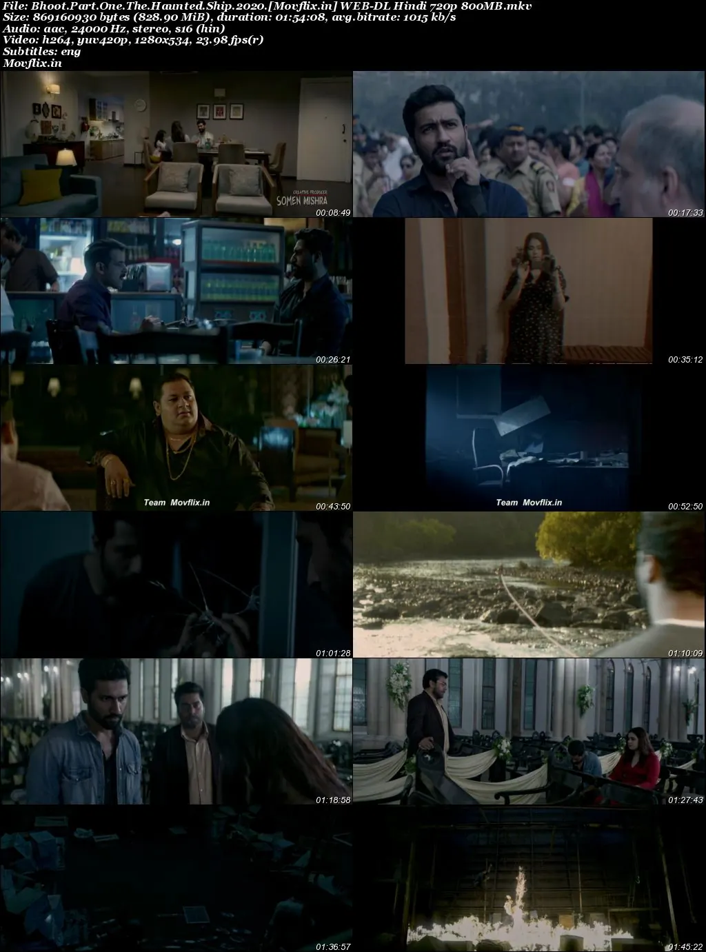 Bhoot Part One The Haunted Ship 2020 WEB-DL Hindi Full Movie Download 1080p  720p  480p
