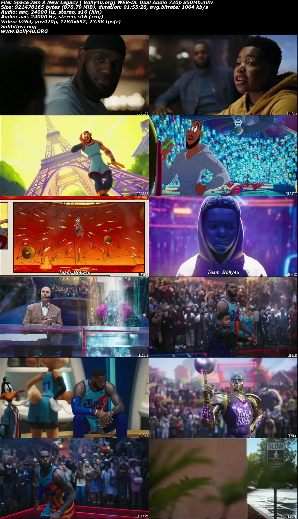 Space Jam A New Legacy 2021 WEB-DL 850Mb Hindi Dual Audio ORG 720p Download