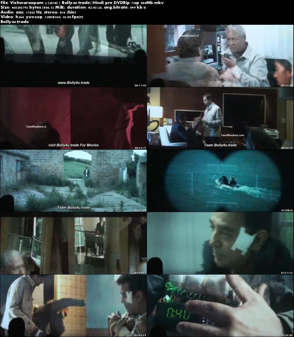 Vishwaroopam 2 2018 Pre DVDRip 800MB Full Hindi Movie Download 720p