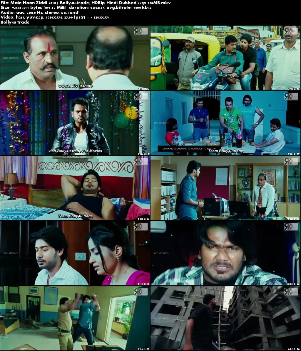 Main Hoon Ziddi 2018 HDRip 900MB Hindi Dubbed 720p Download Main Hoon Ziddi 2018 HDRip 900MB Hindi Dubbed 720p Download