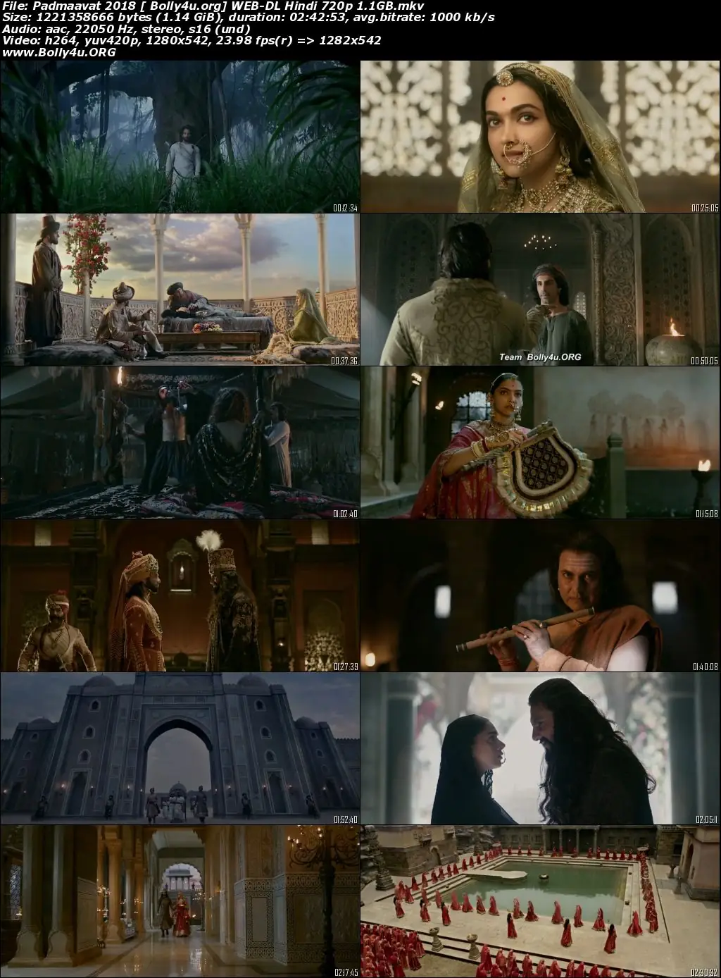 Padmaavat 2018 WEB-DL 1.1GB Hindi Movie Download 720p