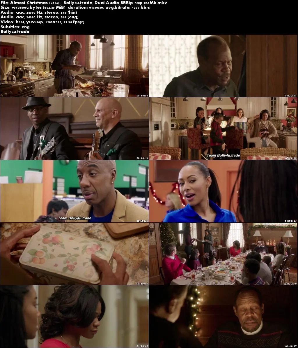 Almost Christmas 2016 BRRip 300Mb Hindi Dual Audio 480p Download