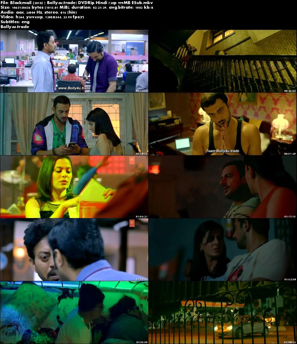 Blackmail 2018 DVDRip 400MB Full Hindi Movie Download 480p ESub