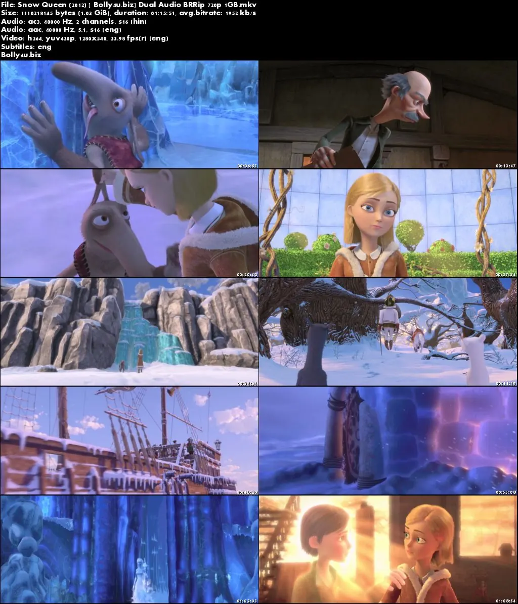 Snow Queen 2012 BRRip 1Gb Hindi Dual Audio 720p Download
