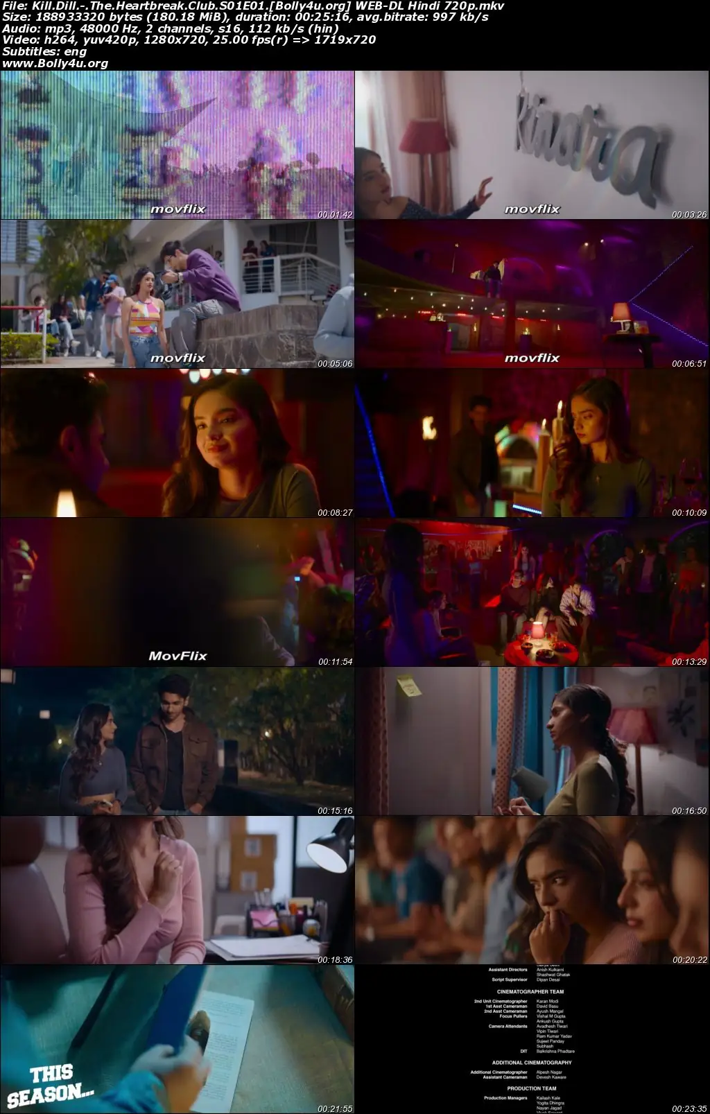 Kill Dill The Heartbreak Club 2025 WEB-DL Hindi S01 Complete Download 720p  480p