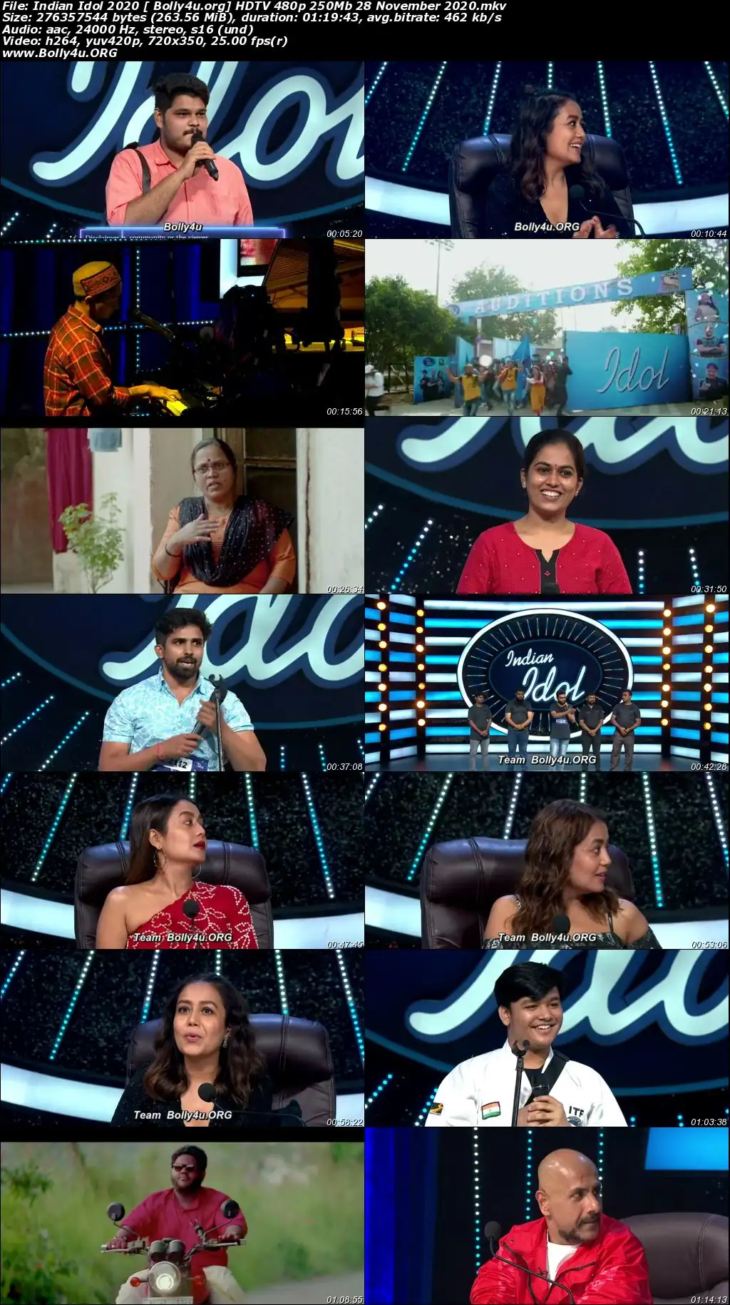 Indian Idol 2020 HDTV 480p 250Mb 28 November 2020 Download