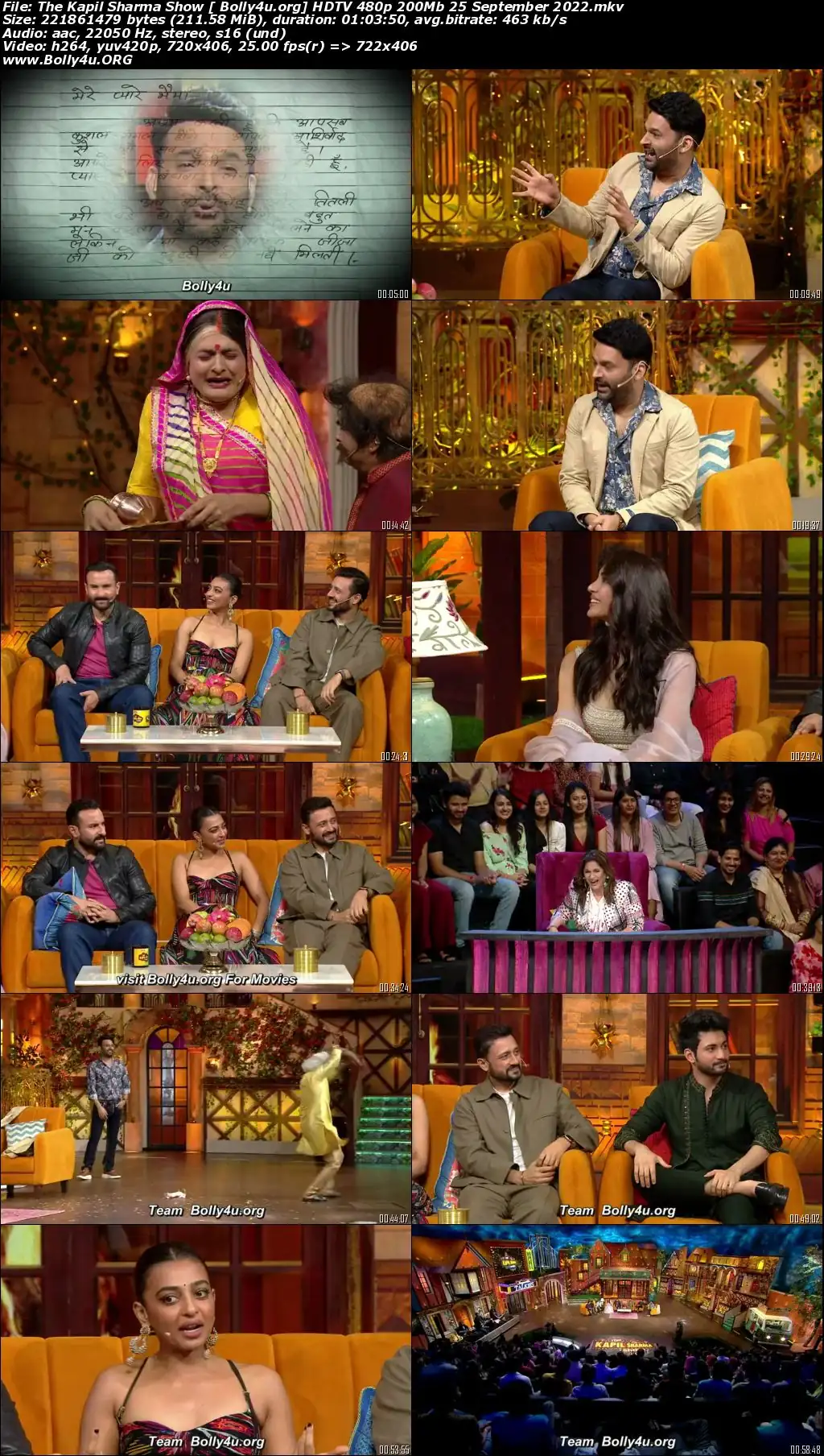 The Kapil Sharma Show HDTV 480p 200Mb 25 September 2022 Download The Kapil Sharma Show HDTV 480p 200Mb 25 September 2022 Download