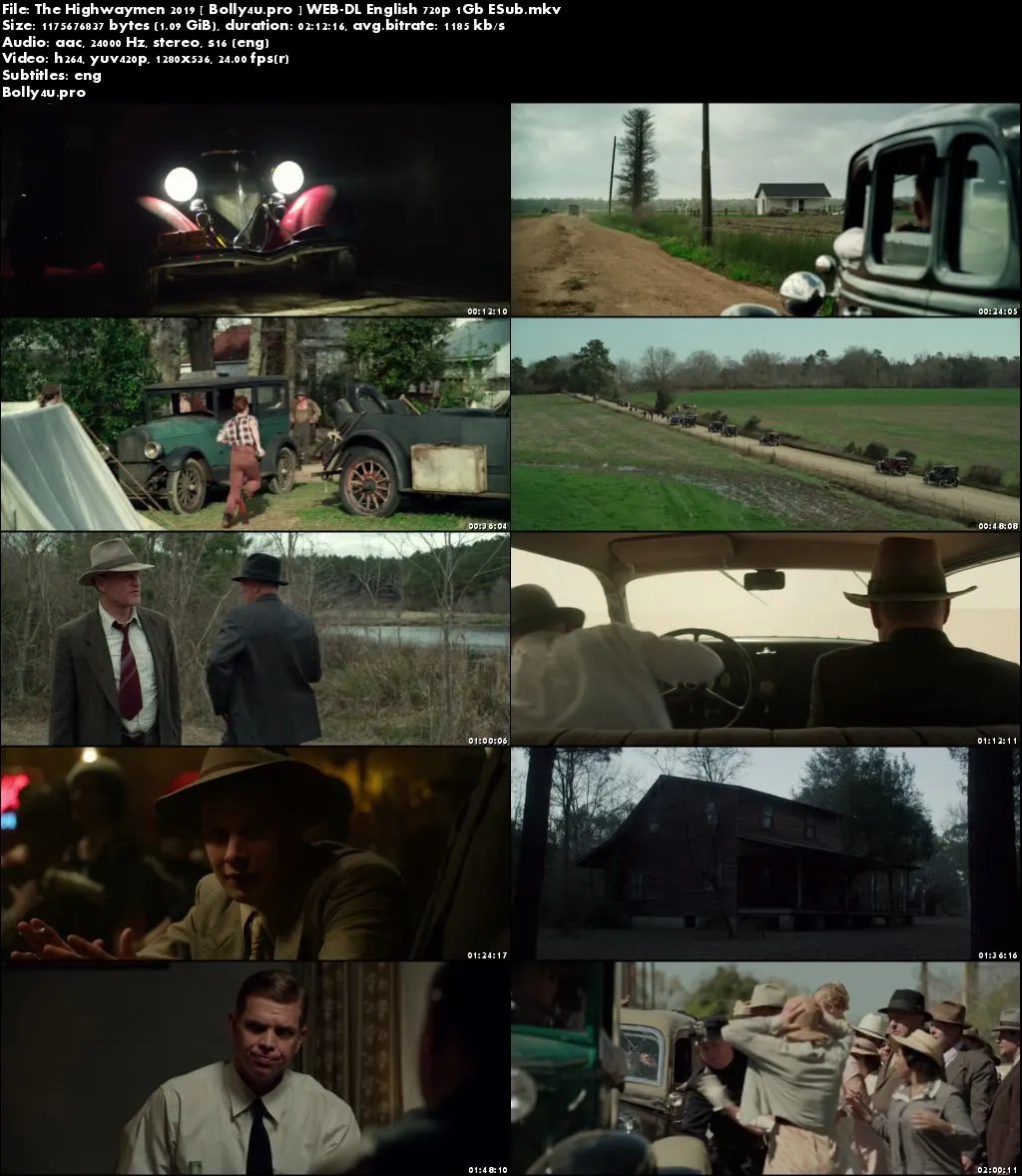 The Highwaymen 2019 WEB-DL 350MB English 480p ESub Download