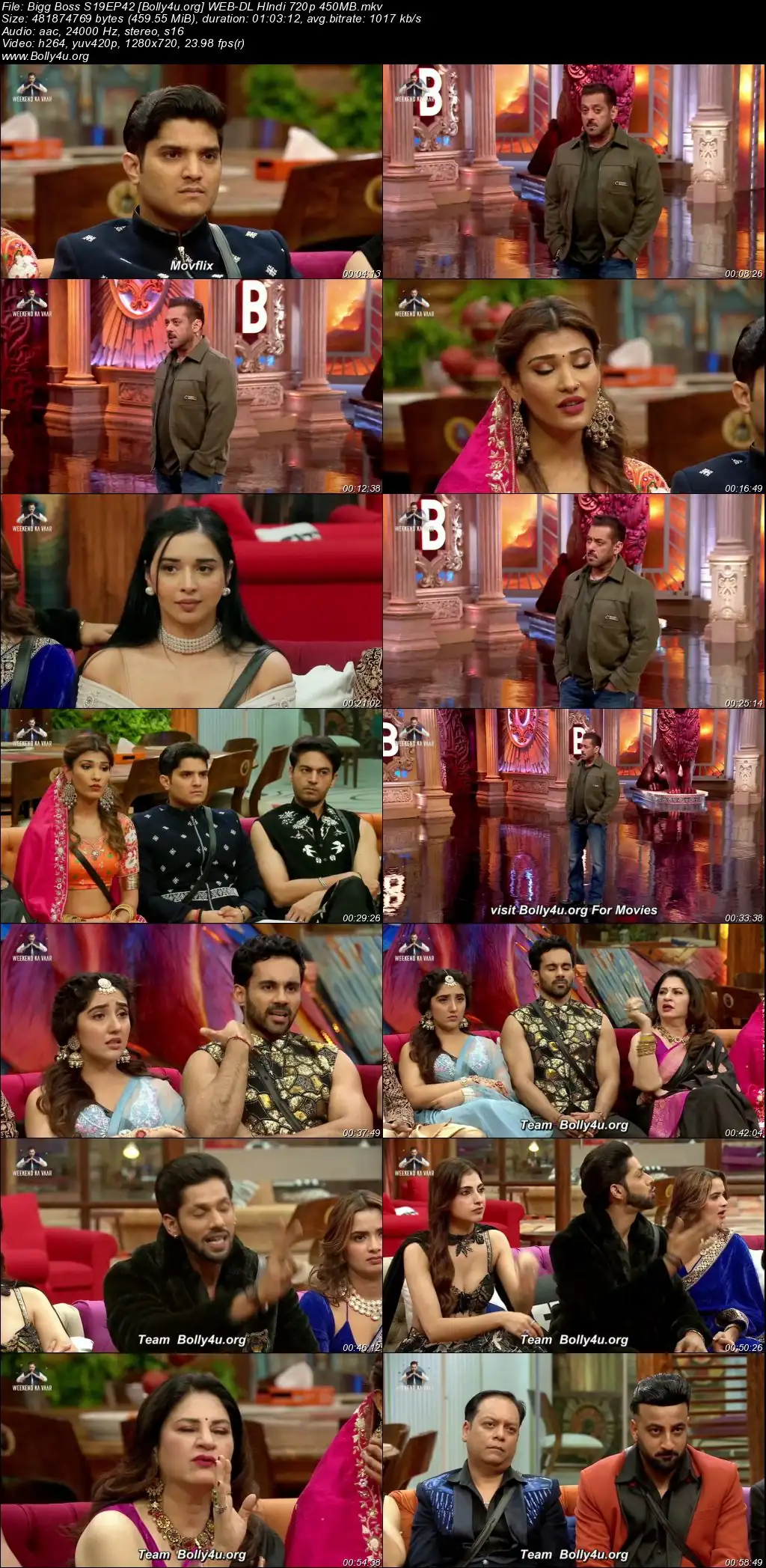 Bigg Boss 2025 WEB-DL Hindi S19EP42 Download 720p  480p