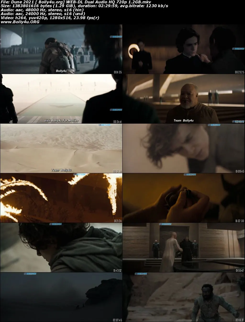 Dune 2021 WEB-DL 500MB Hindi CAM Cleaned Dual Audio 480p Download