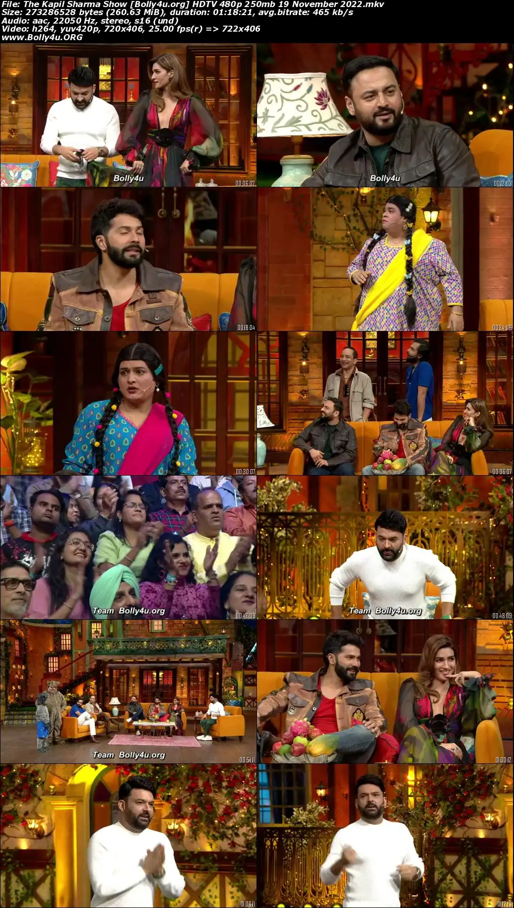 The Kapil Sharma Show HDTV 480p 250Mb 19 November 2022 Download