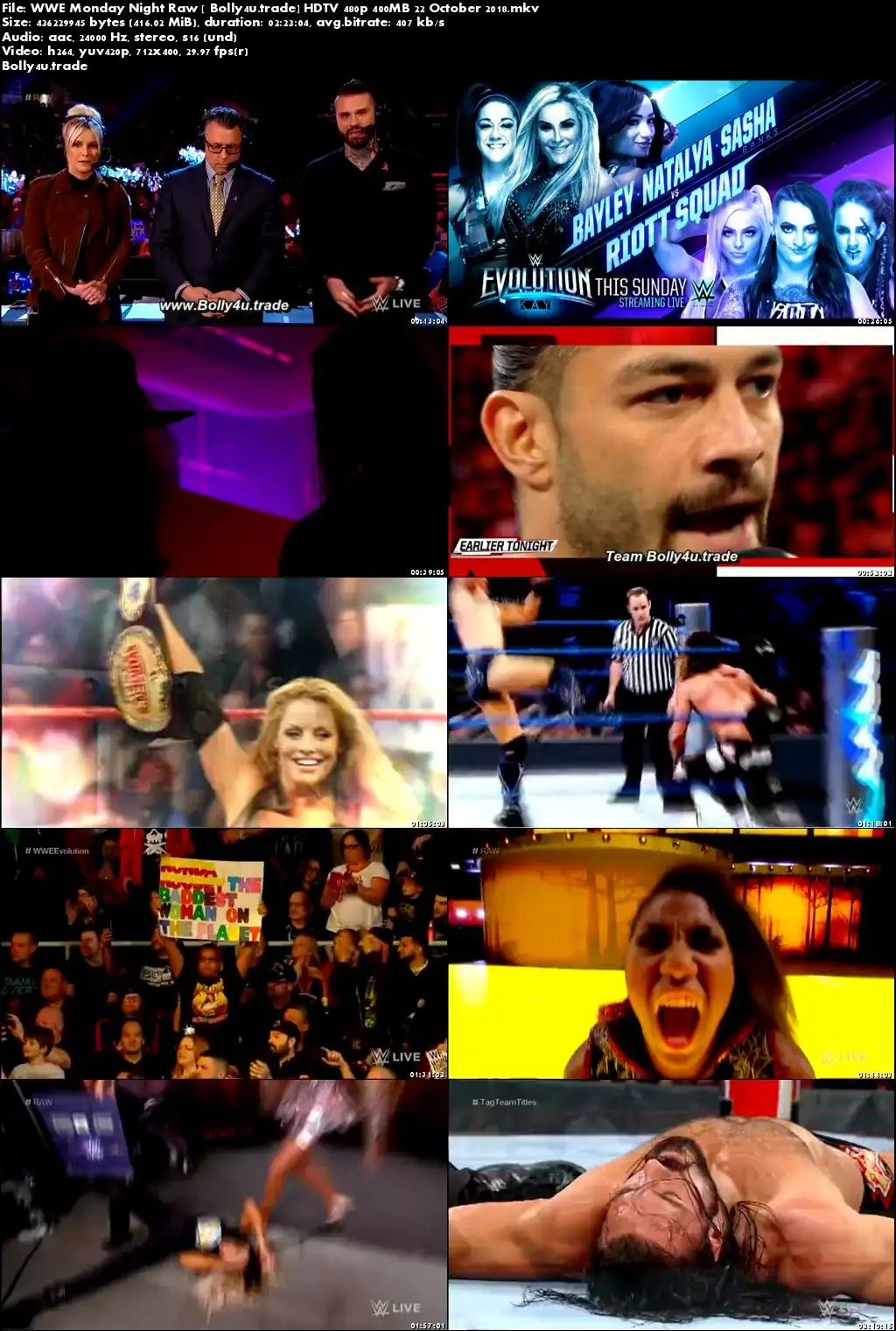 WWE Monday Night Raw HDTV 480p 400MB 22 October 2018 Download WWE Monday Night Raw HDTV 480p 400MB 22 October 2018 Download