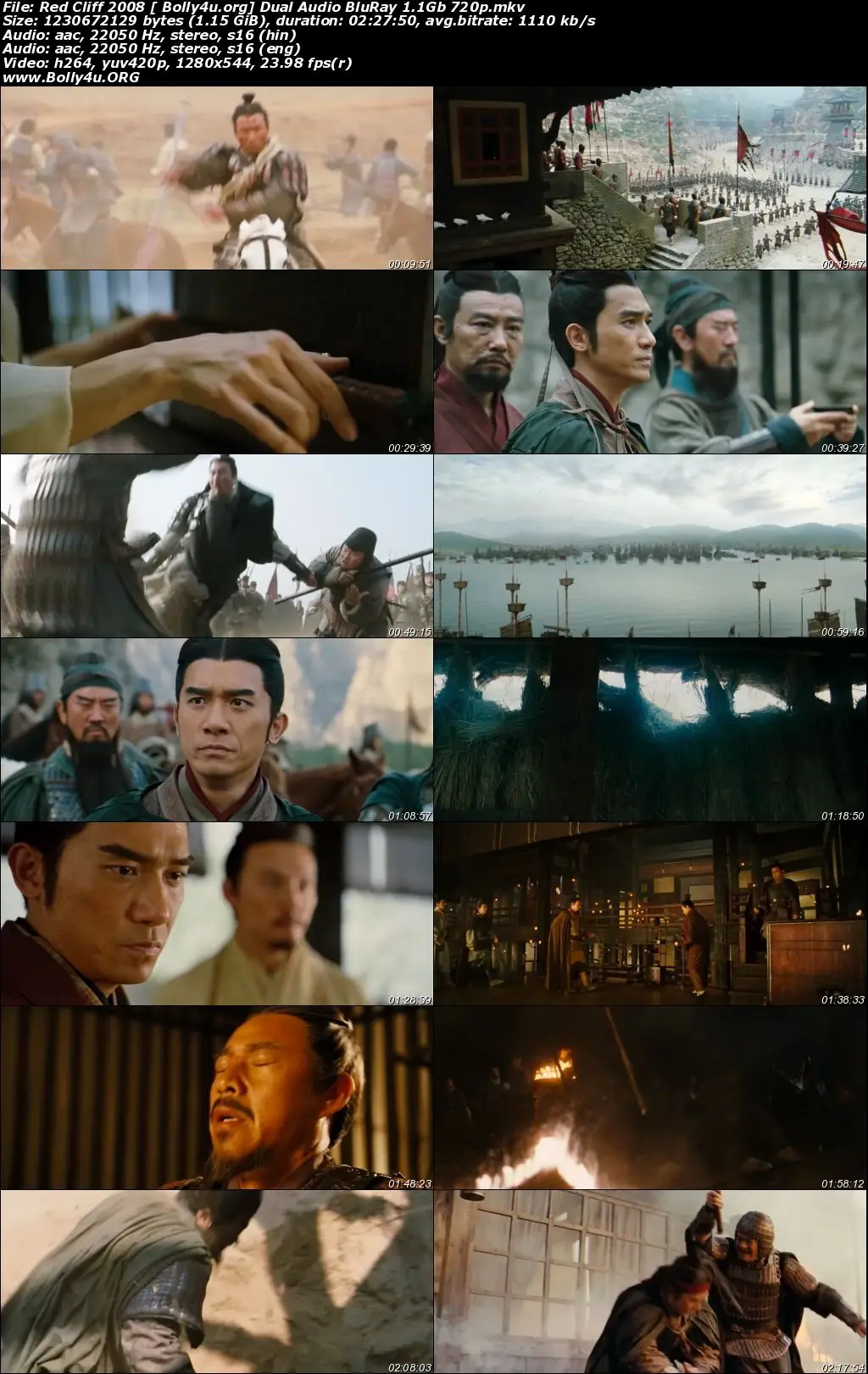 Red Cliff 2008 BluRay 1.1GB Hindi Dual Audio 720p Download