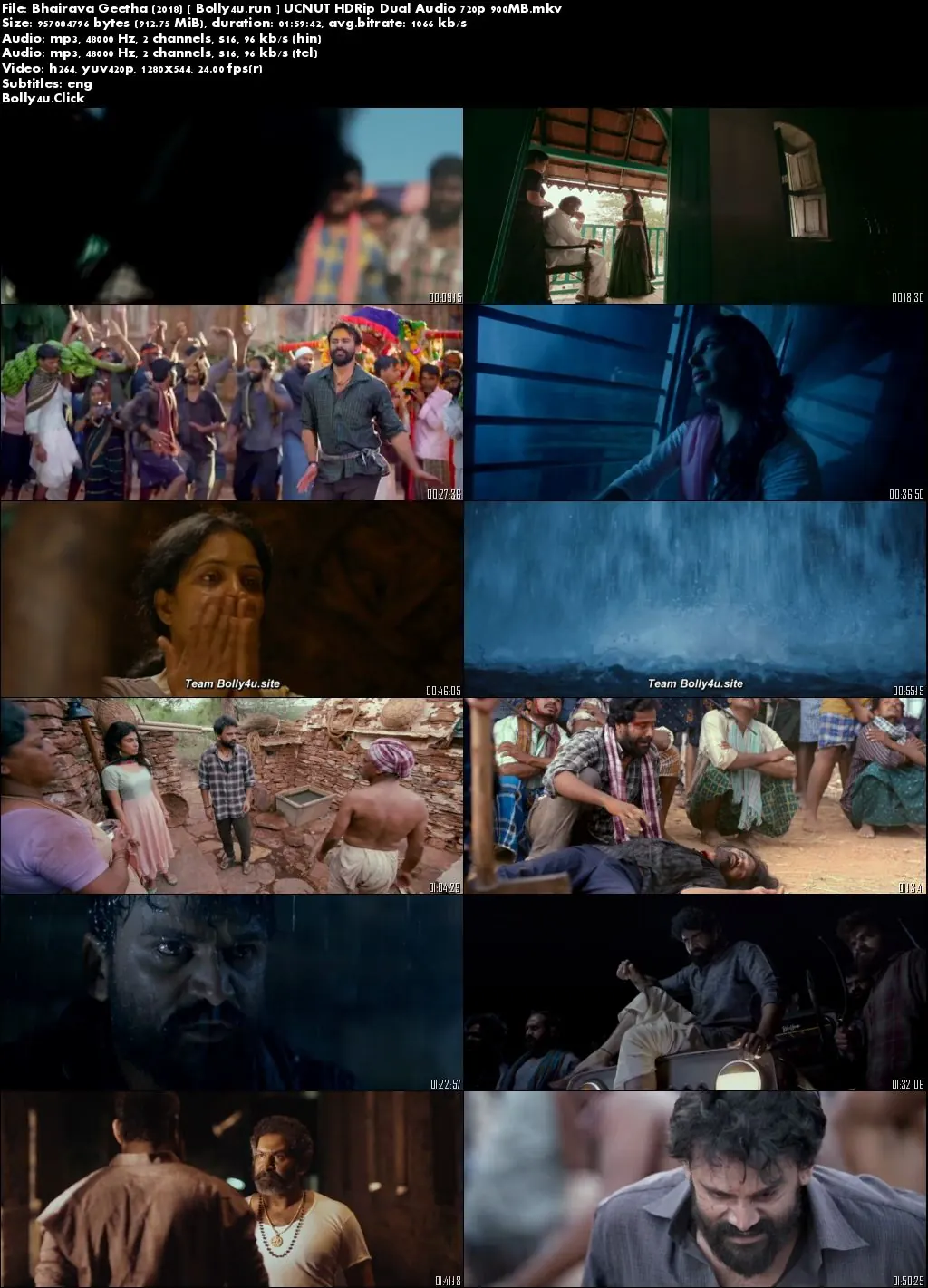 Bhairava Geetha 2018 HDRip 900MB UNCUT Hindi Dual Audio 720p Download