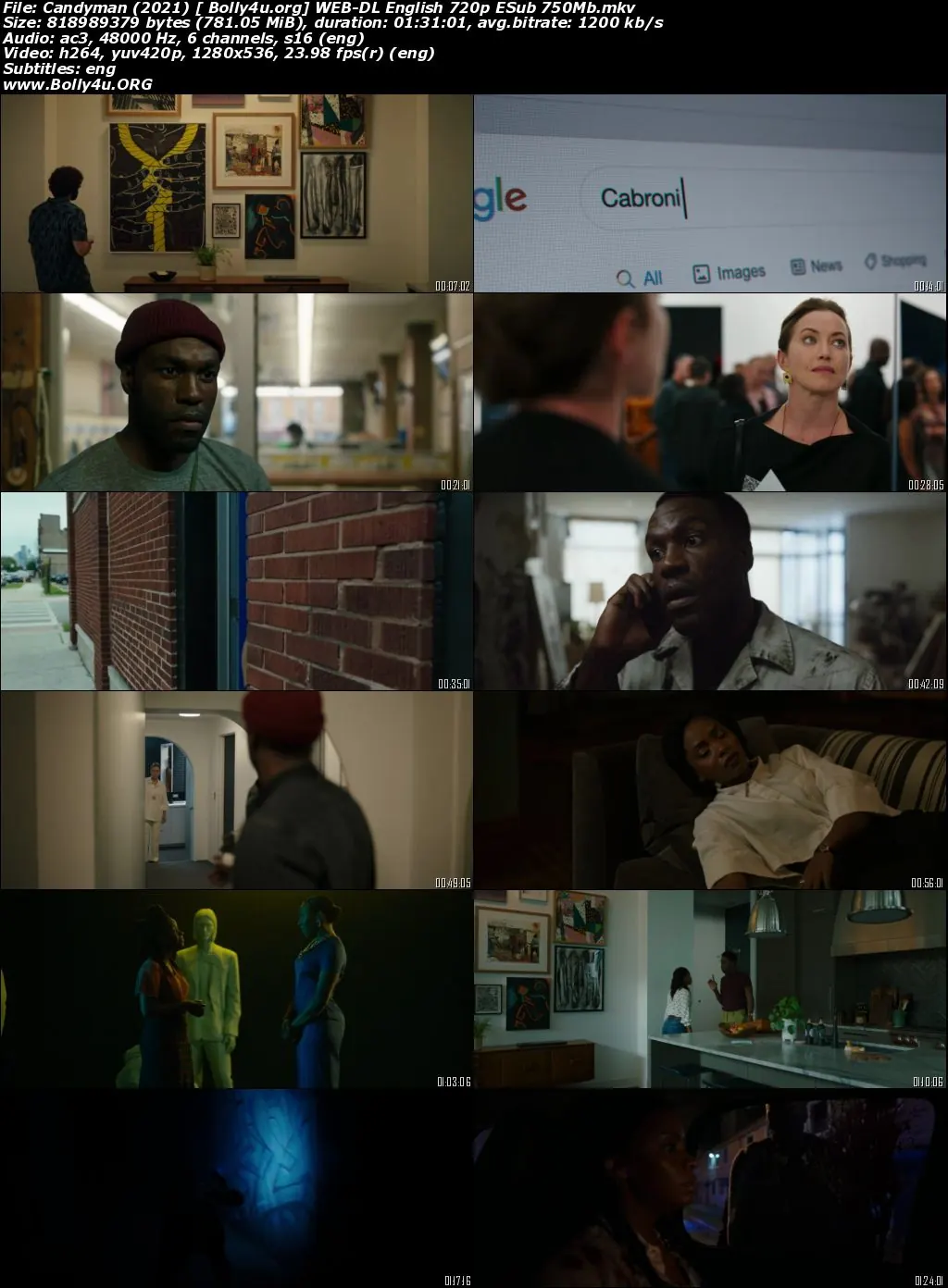 Candyman 2021 WEB-DL 750Mb English 720p ESub Download