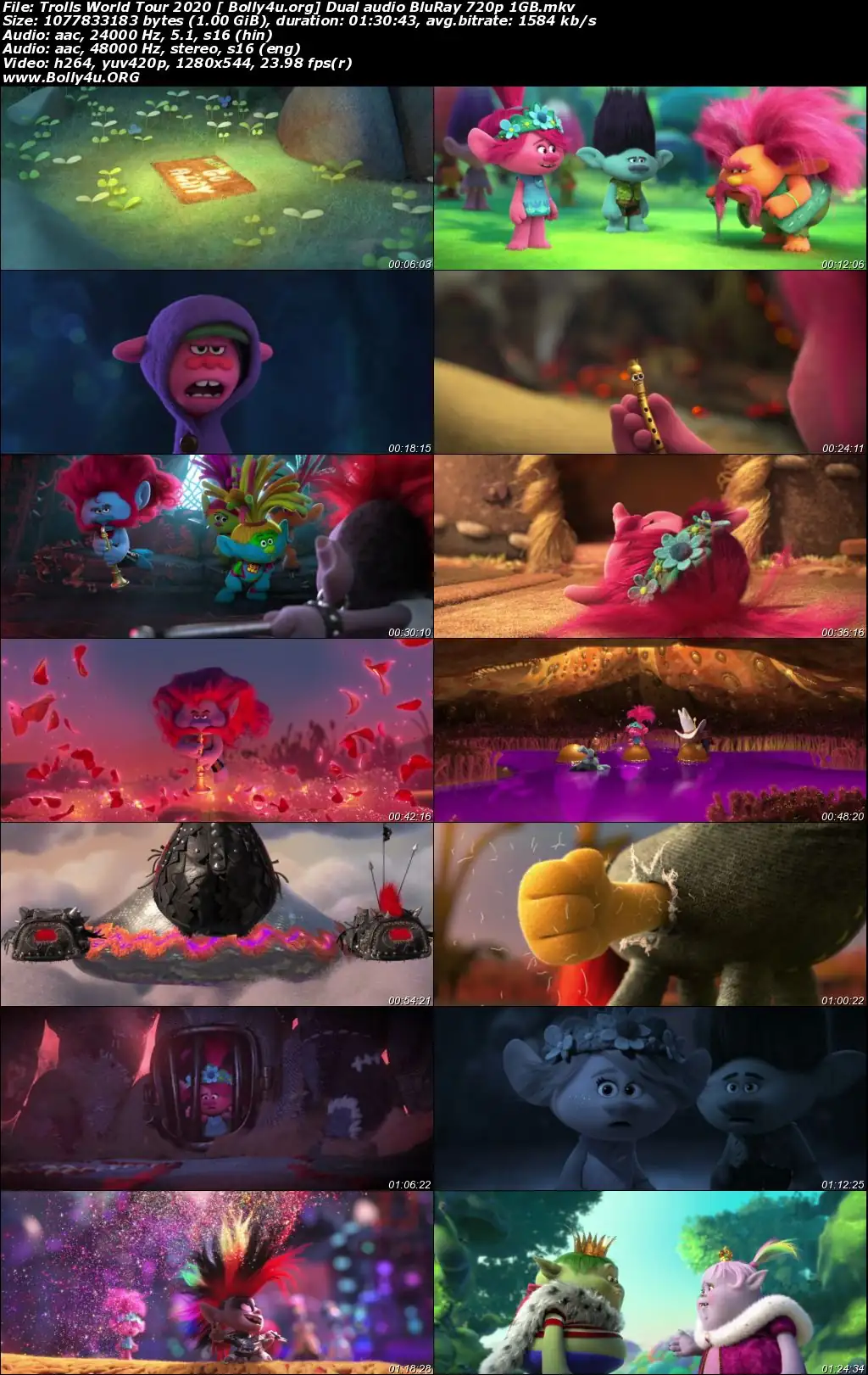 Trolls World Tour 2020 BluRay 1GB Hindi Dual Audio 720p Download Trolls World Tour 2020 BluRay 1GB Hindi Dual Audio 720p Download